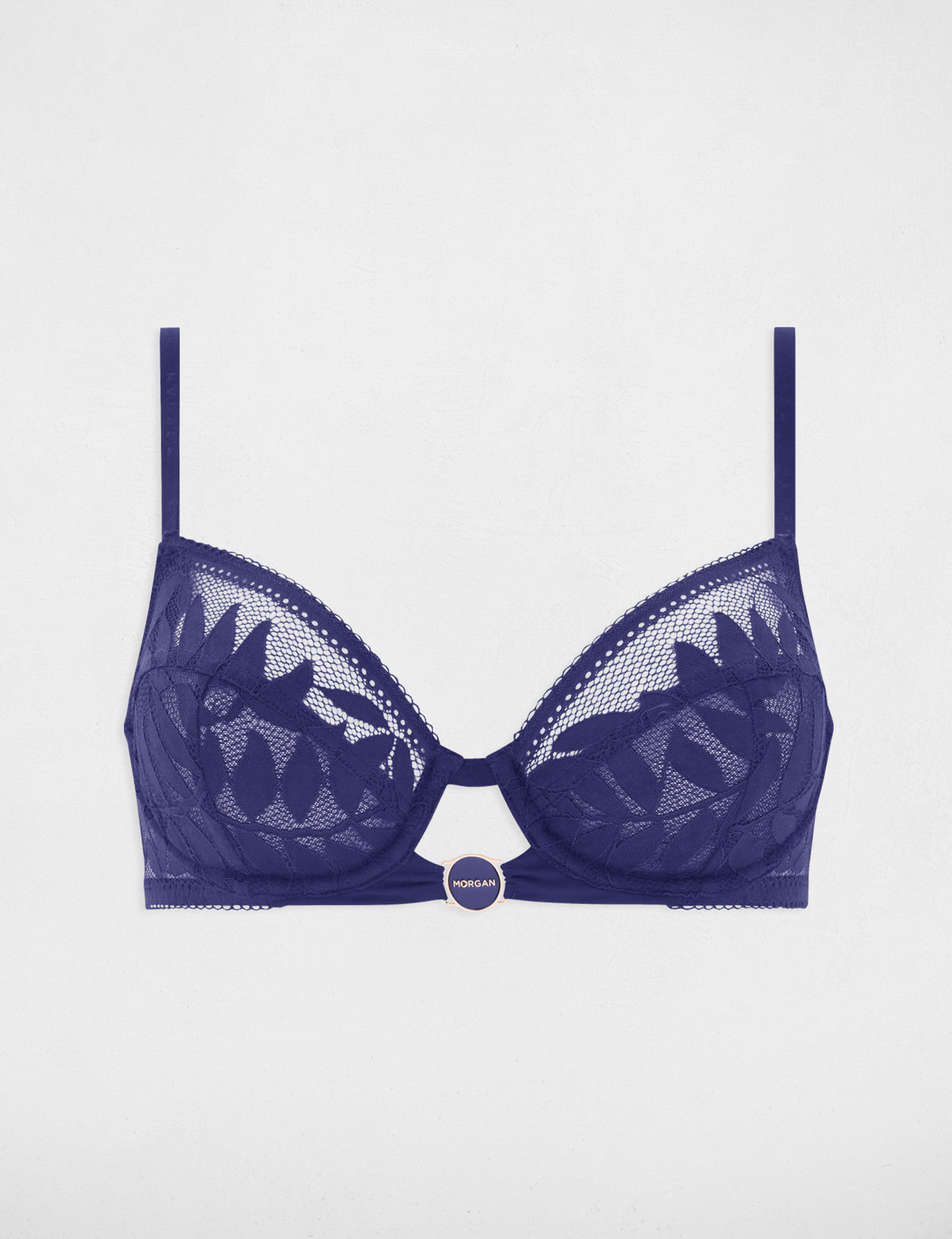 Soutien-gorge à armatures bleu marine femme
