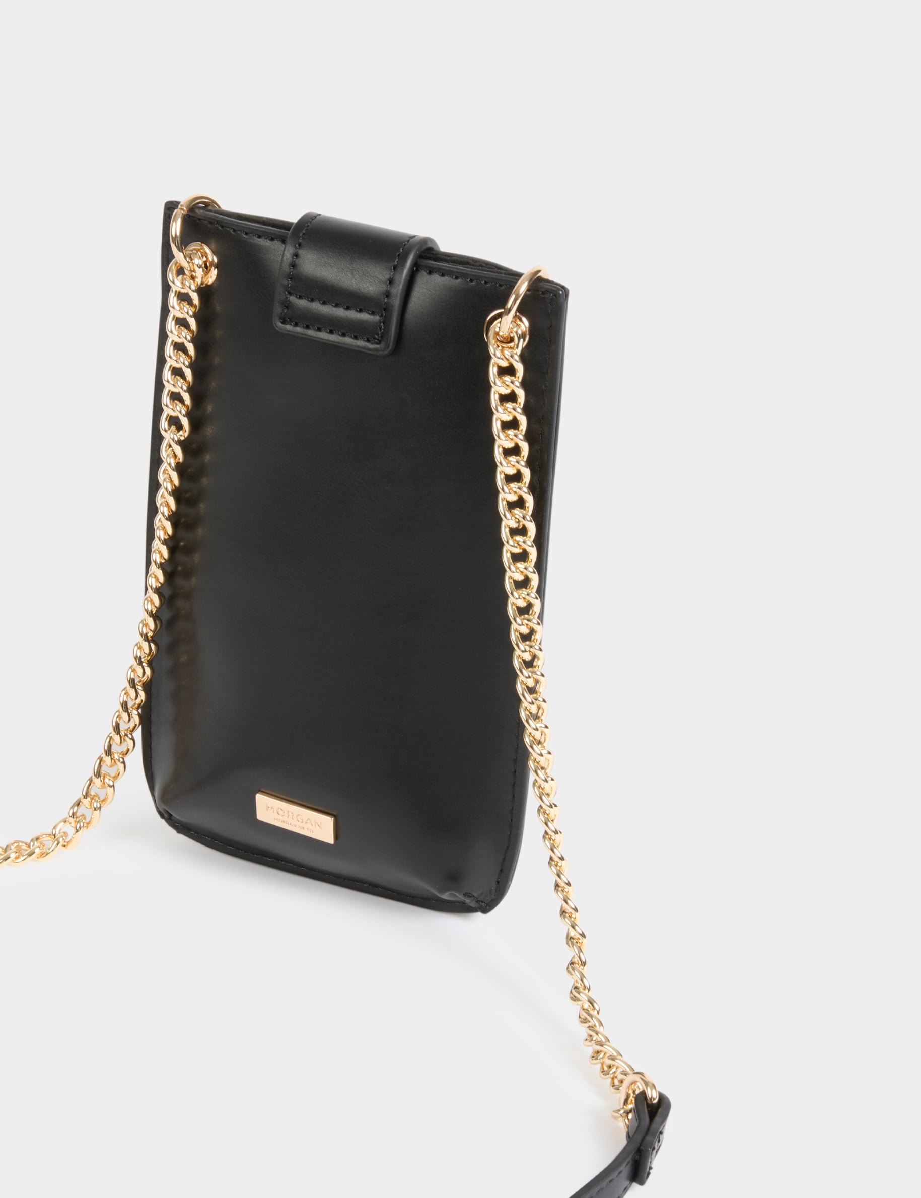 Clutch mit Nieten-Details schwarz damen