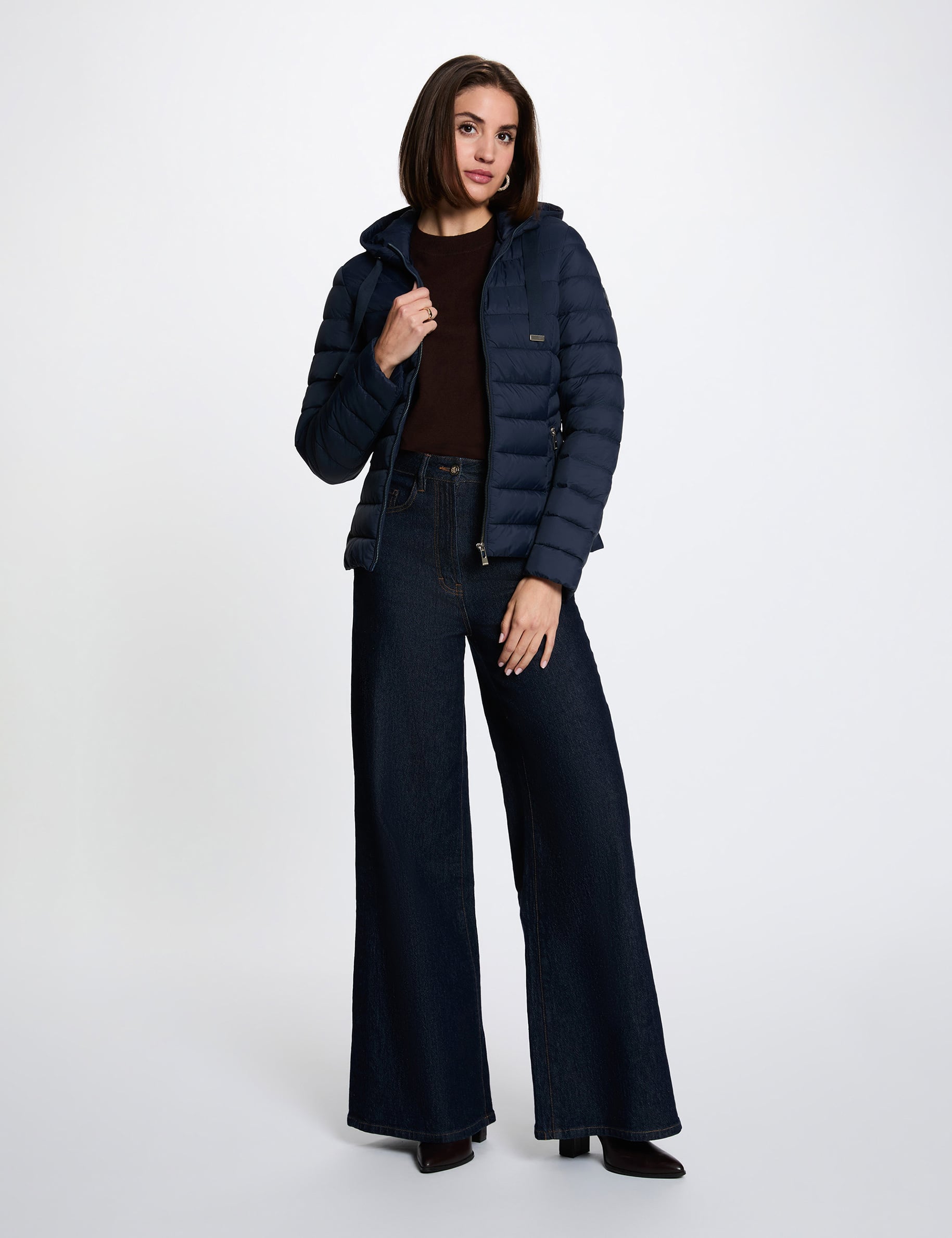Steppjacke mit Stehkragen marineblau damen
