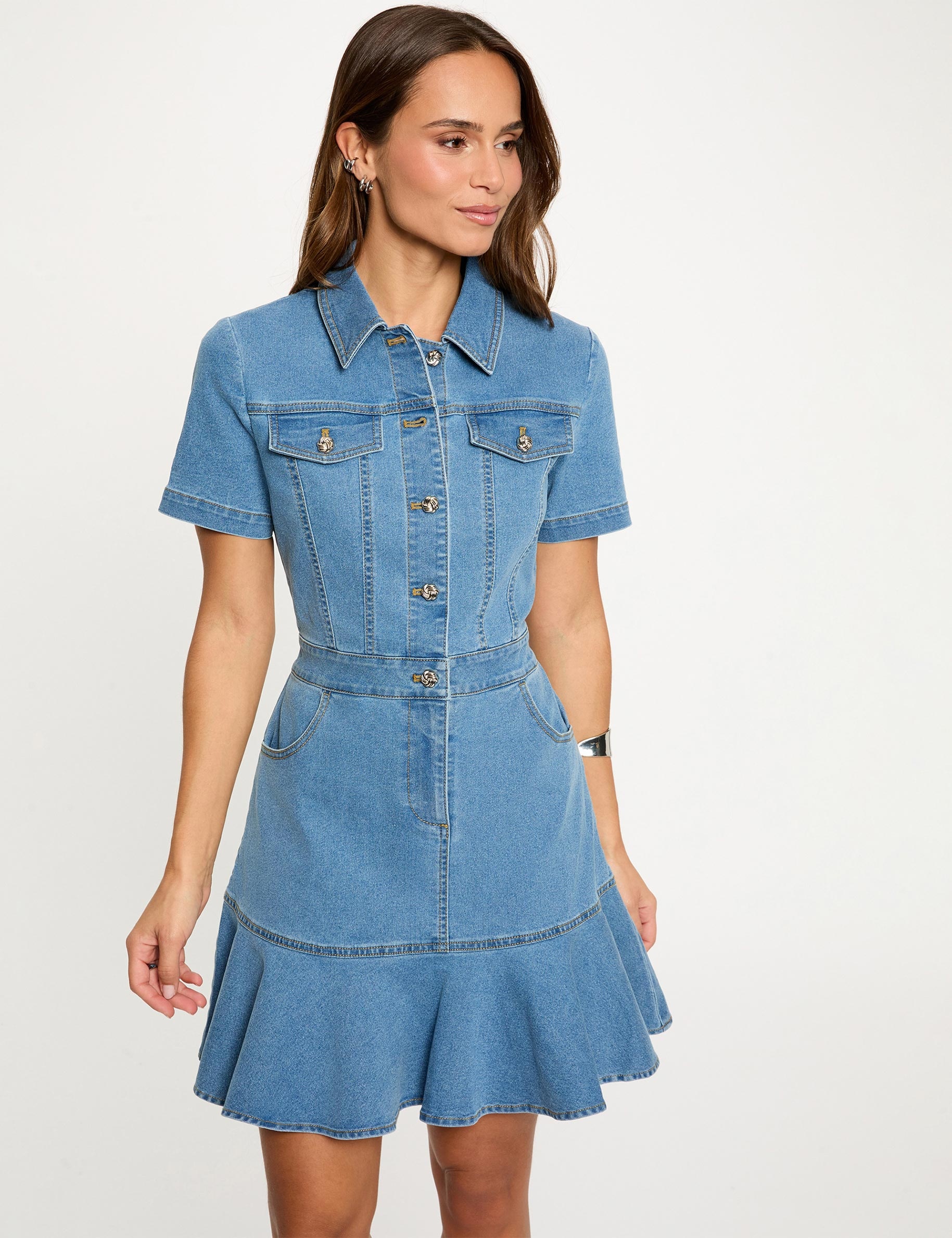 Kurzes, enges Kleid stone denim damen