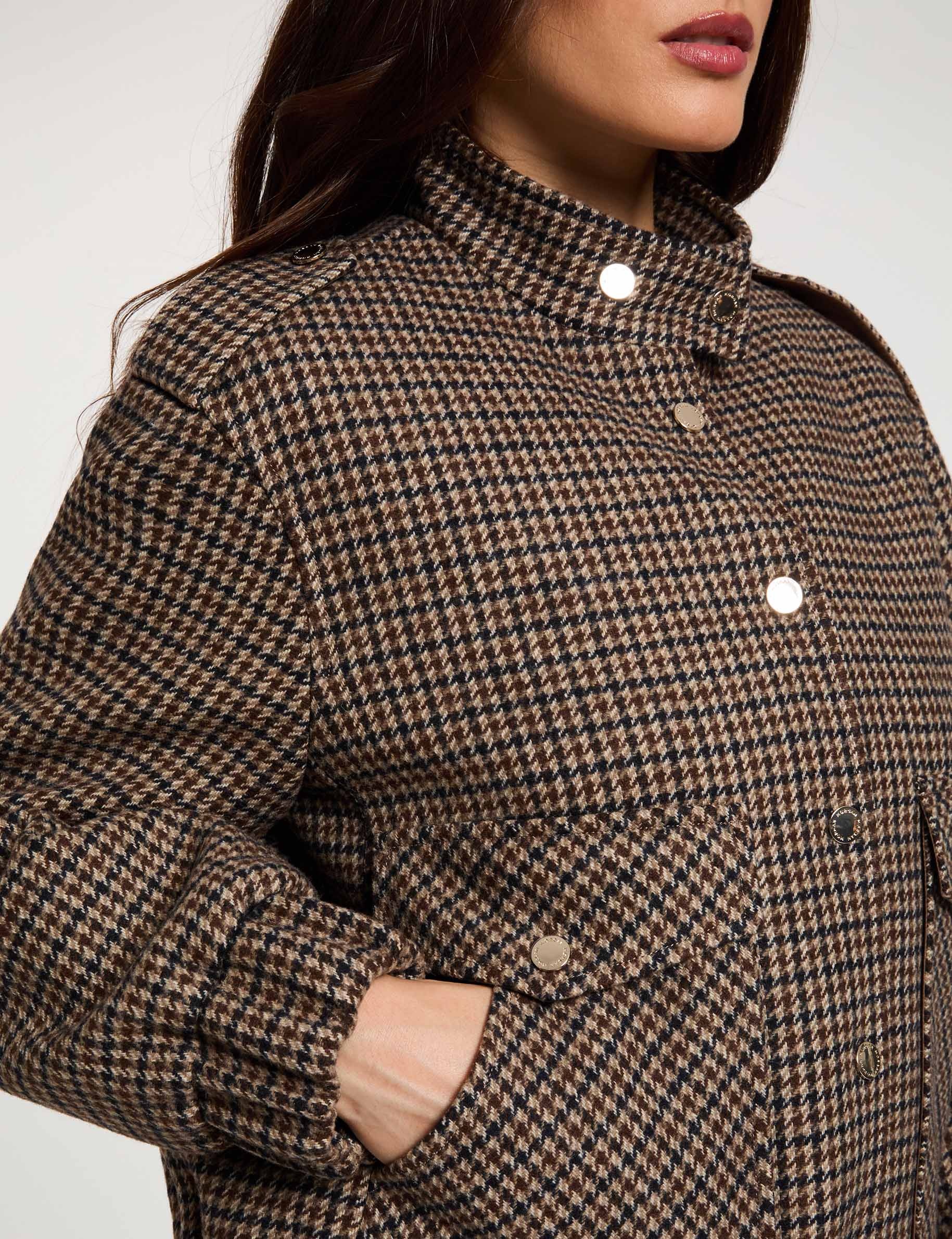 Tweedjacke mit Mao-Kragen mehrfarbig damen