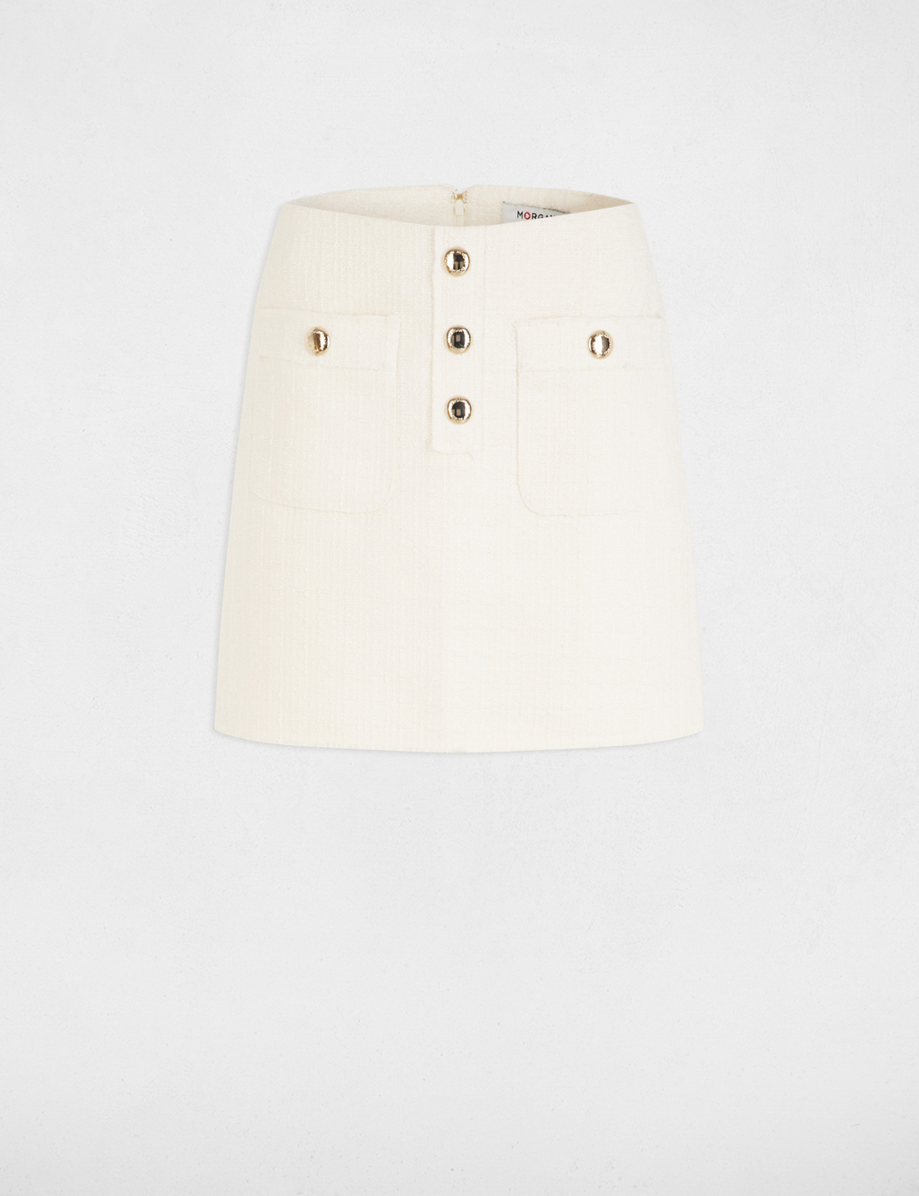 jupe courte tweed ivoire femme Jupe courte tweed ivoire femme