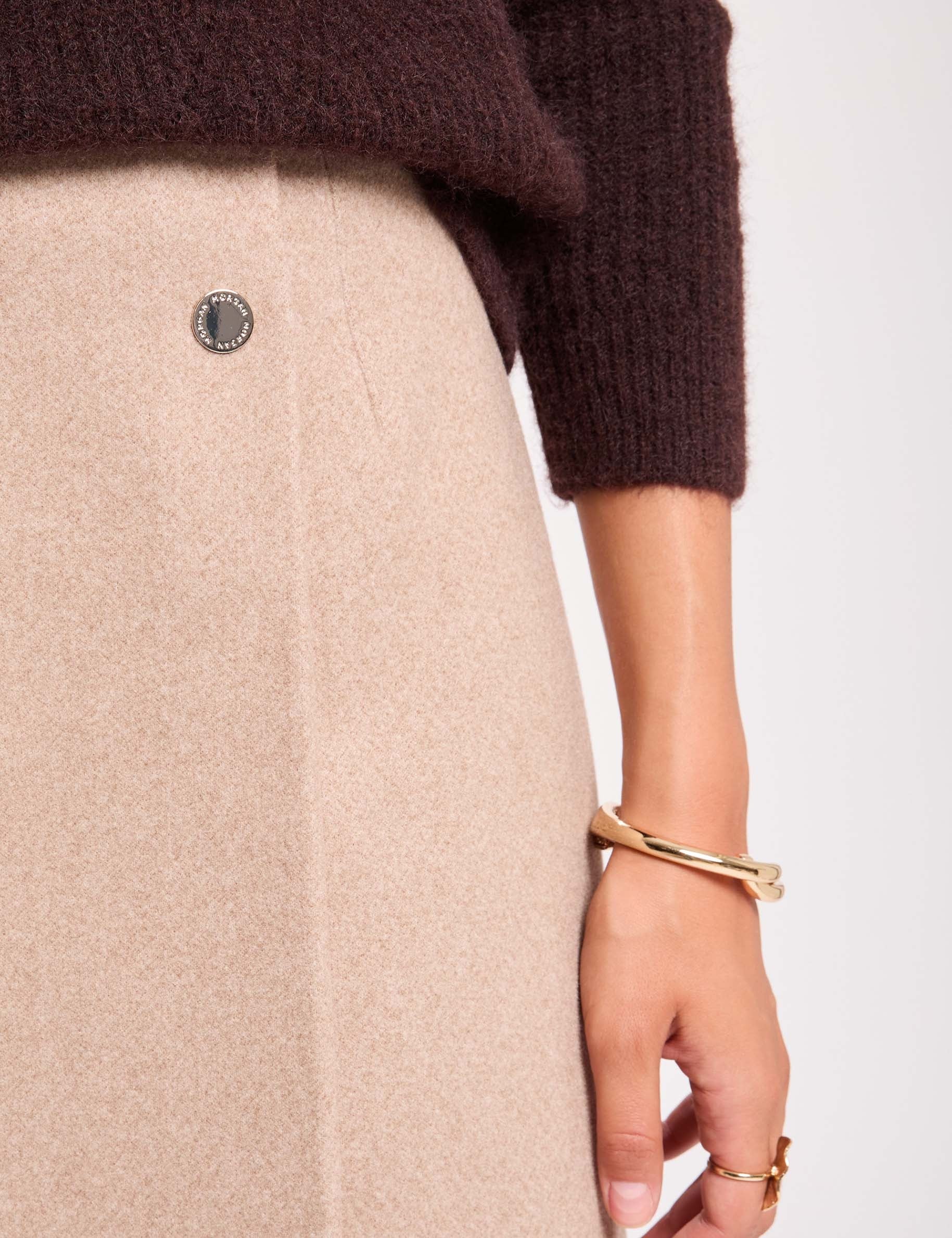 Kurzer Rock mittelbeige damen