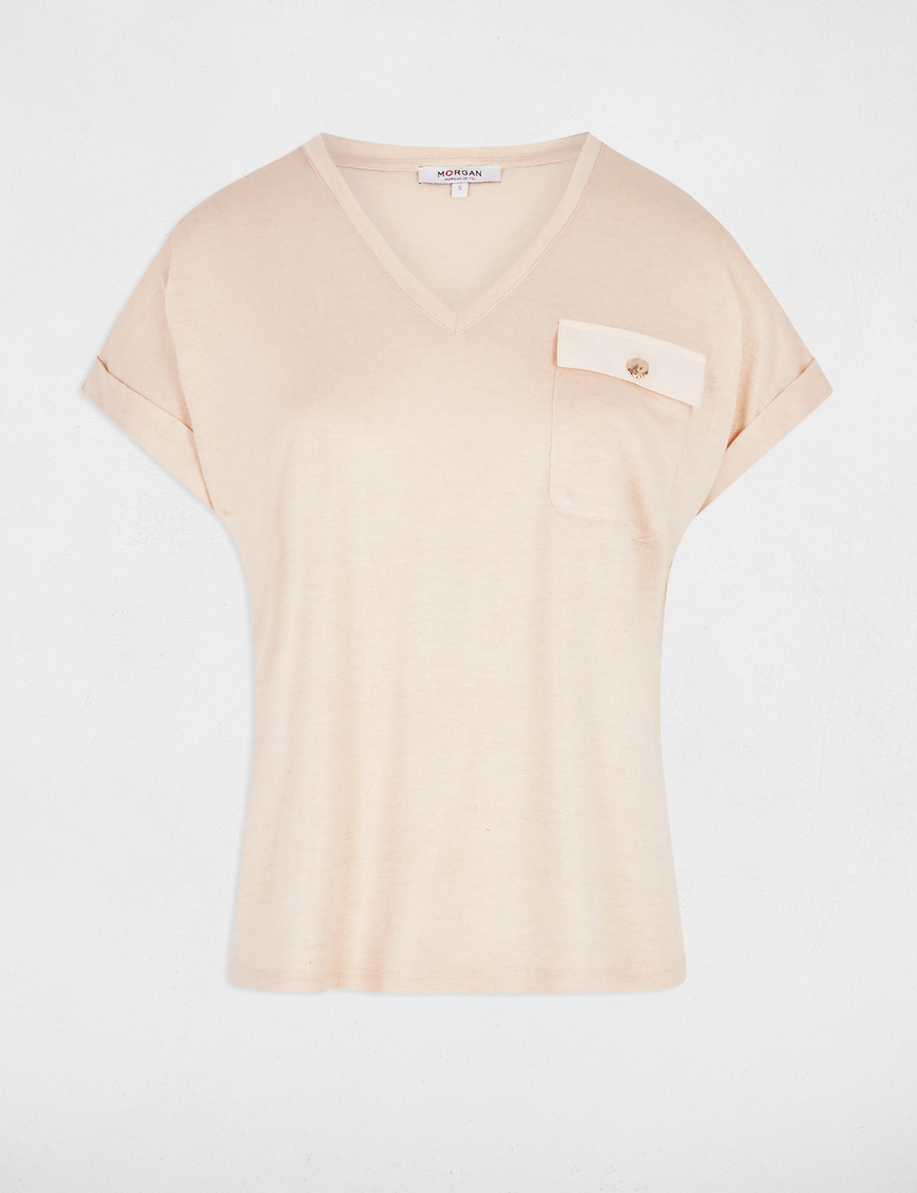 kurzarm t shirt beige damen Kurzarm-T-Shirt beige damen