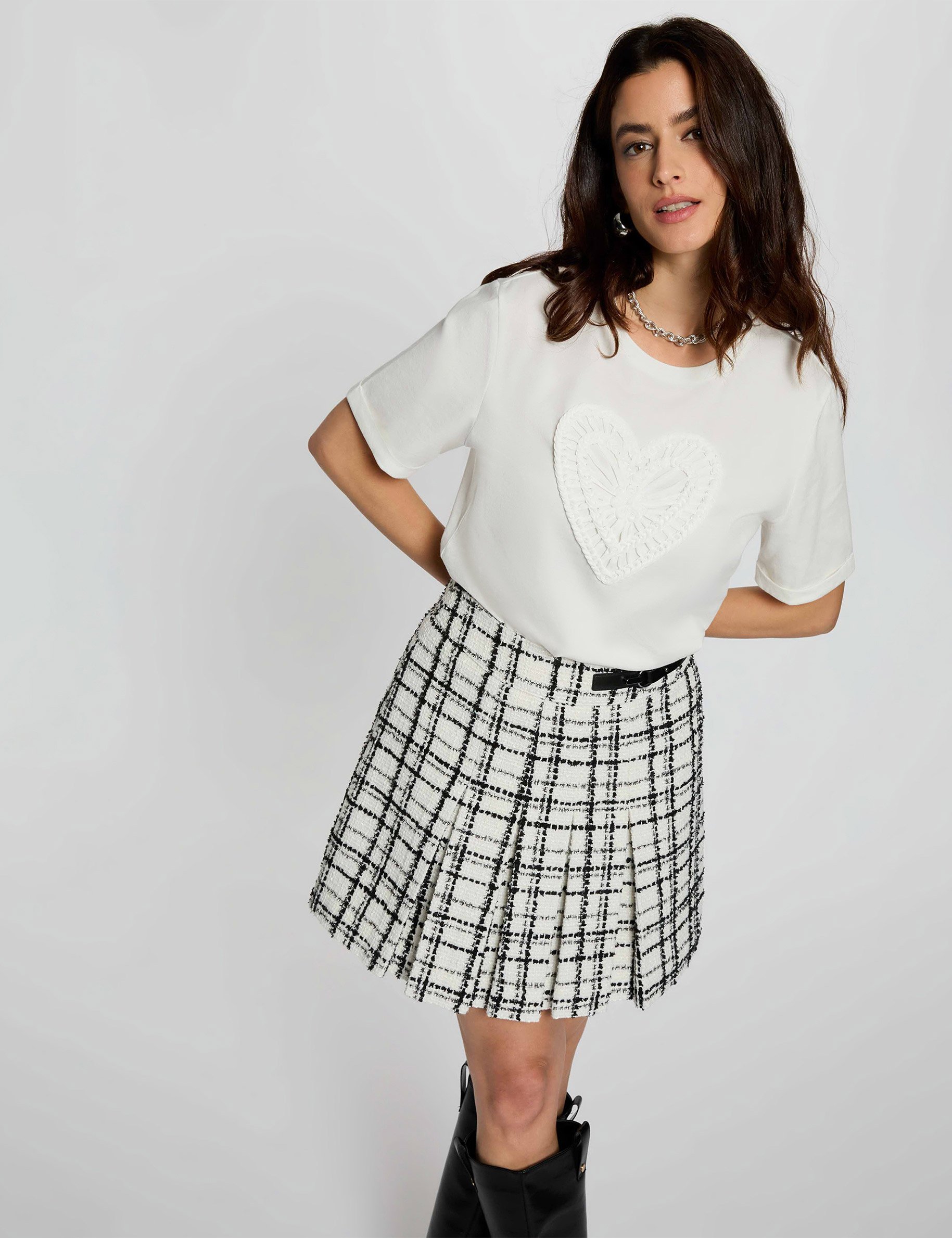 Kurzer ausgestellter Rock mehrfarbig damen