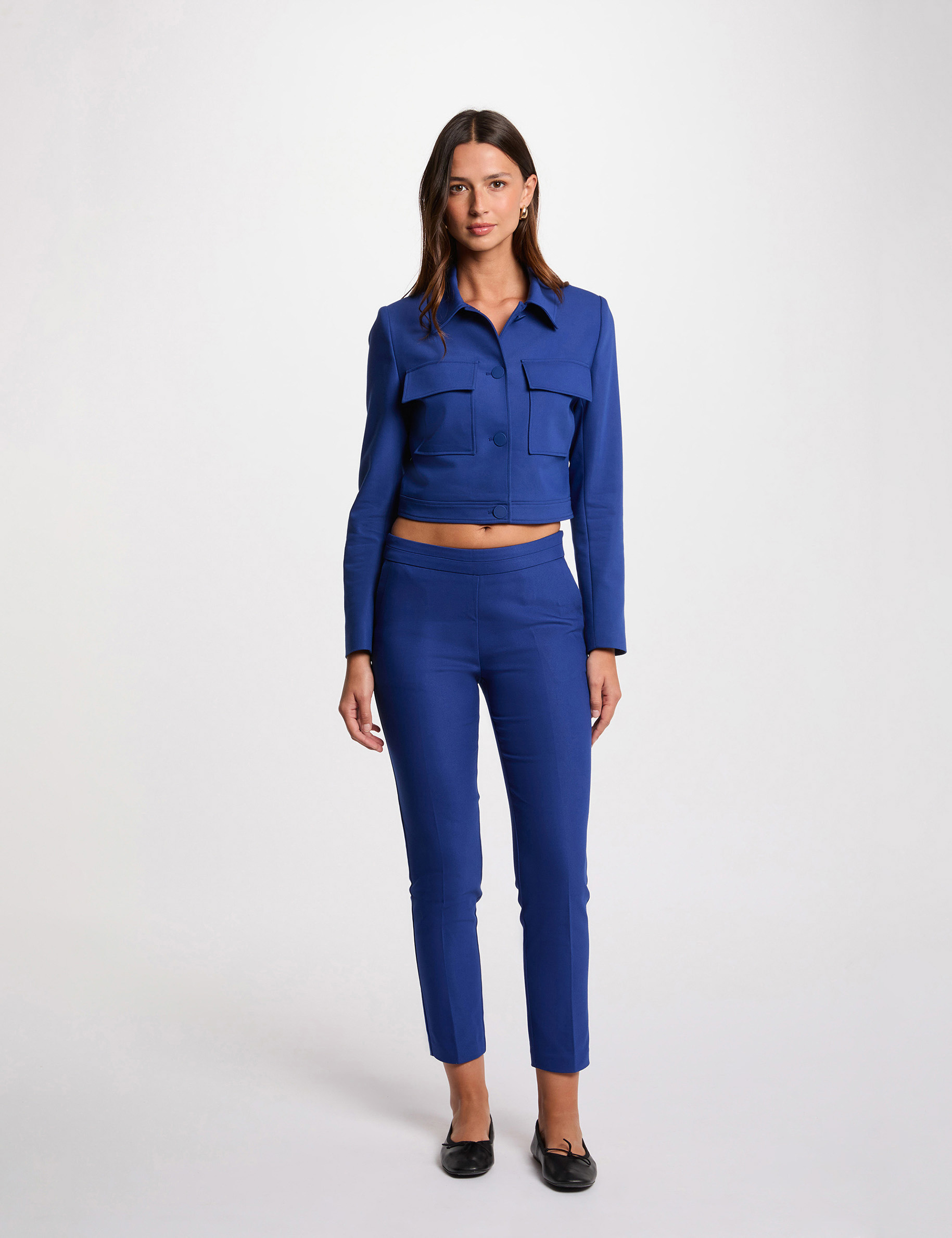 78 zigarettenhose elektrisch blau damen 7/8-Zigarettenhose elektrisch blau damen