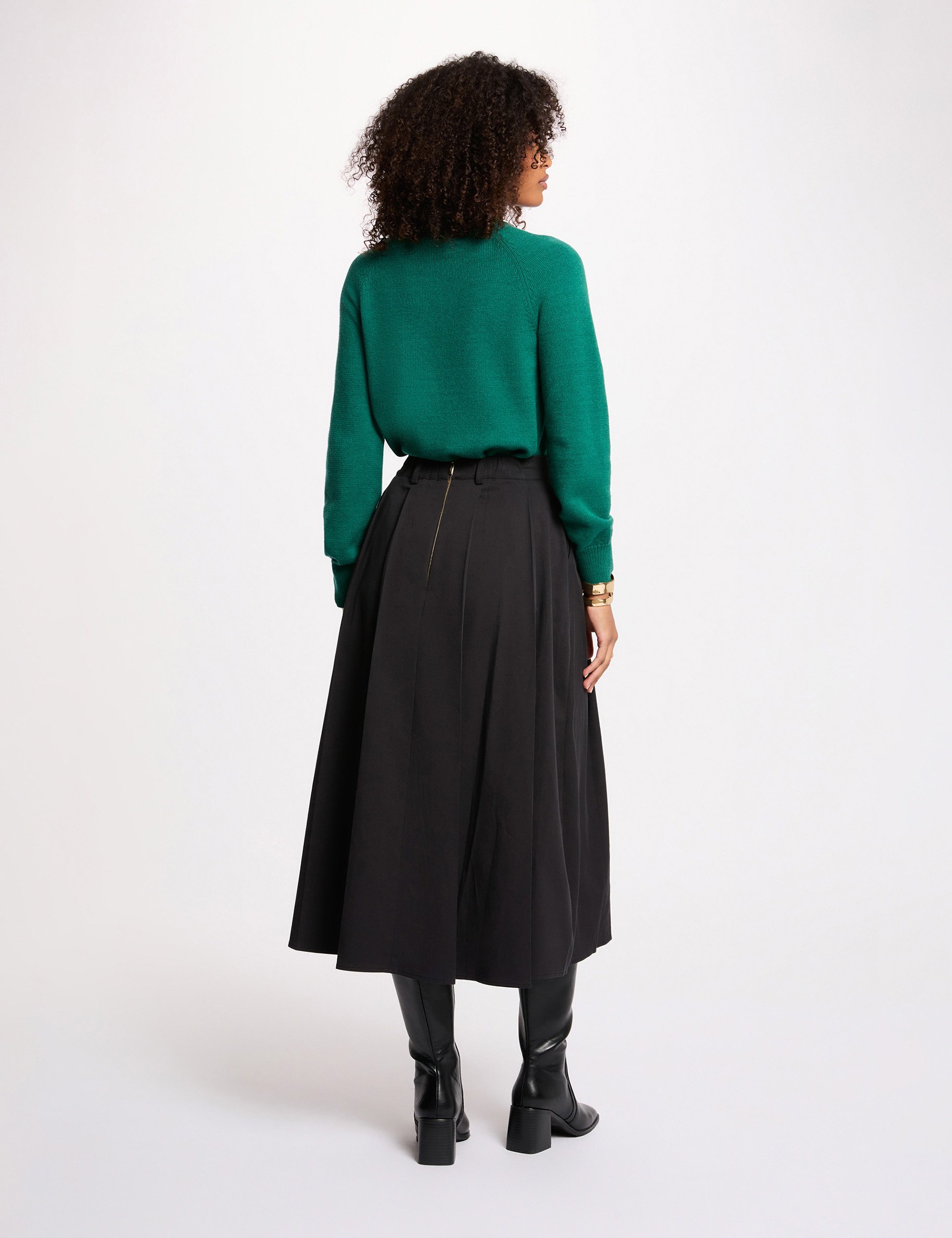 Pullover mit Rundhals und langen &Auml;rmeln gr&uuml;n damen