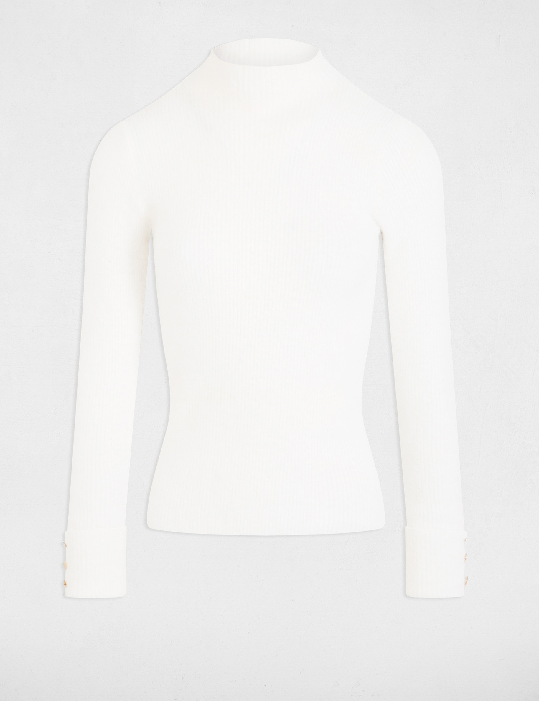 langarm pullover mit flauschigem strick elfenbein damen Langarm-Pullover mit flauschigem Strick elfenbein damen