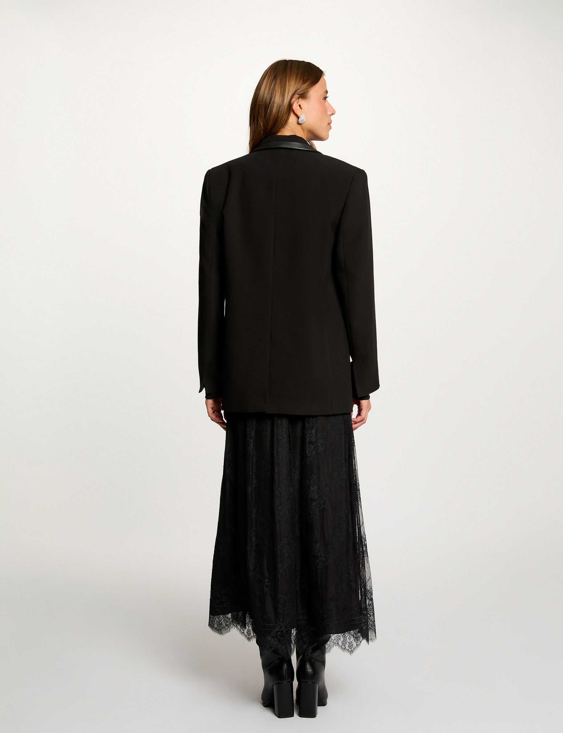 Blazer mit Reverskragen schwarz damen