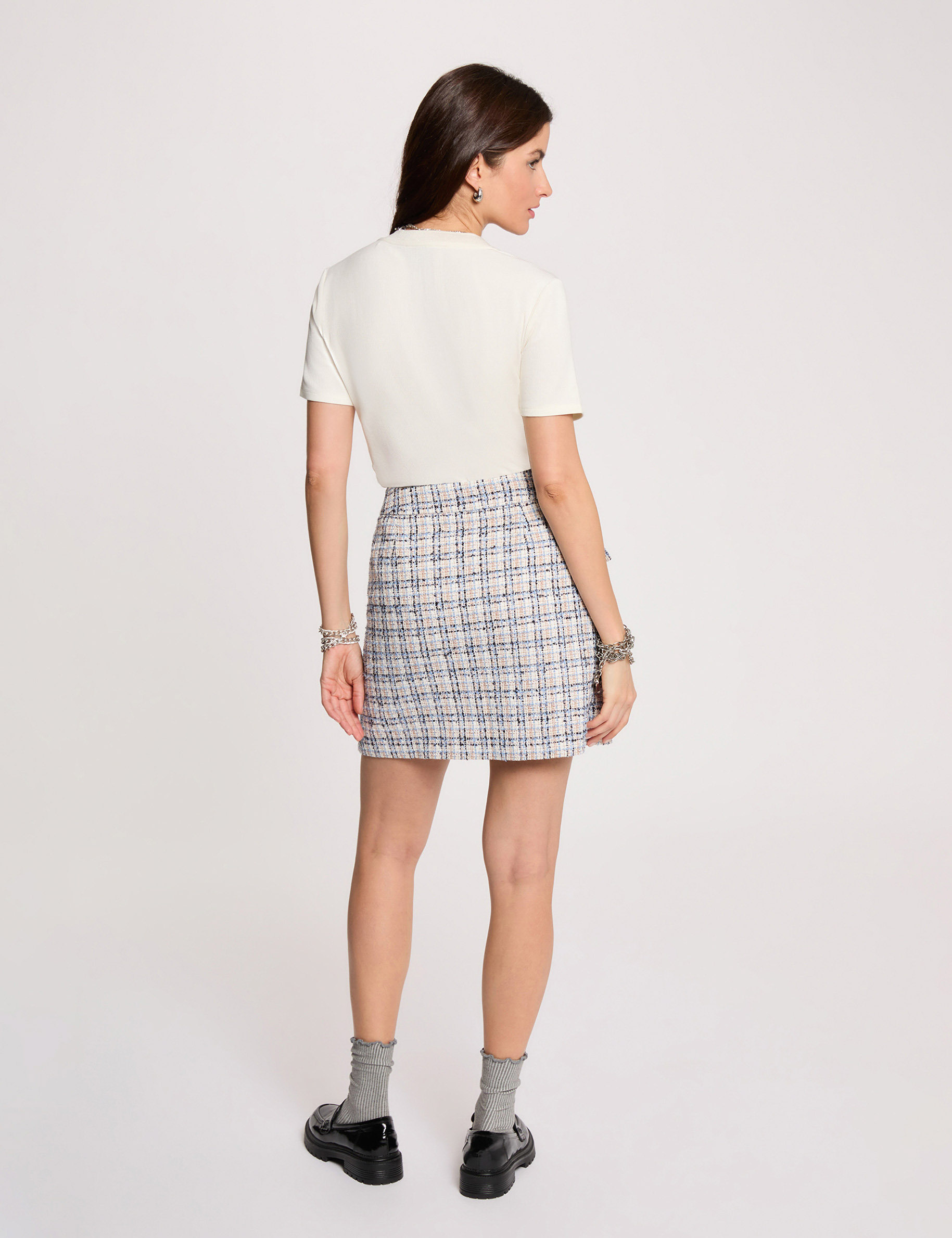 Kurzer Skaterrock mehrfarbig damen