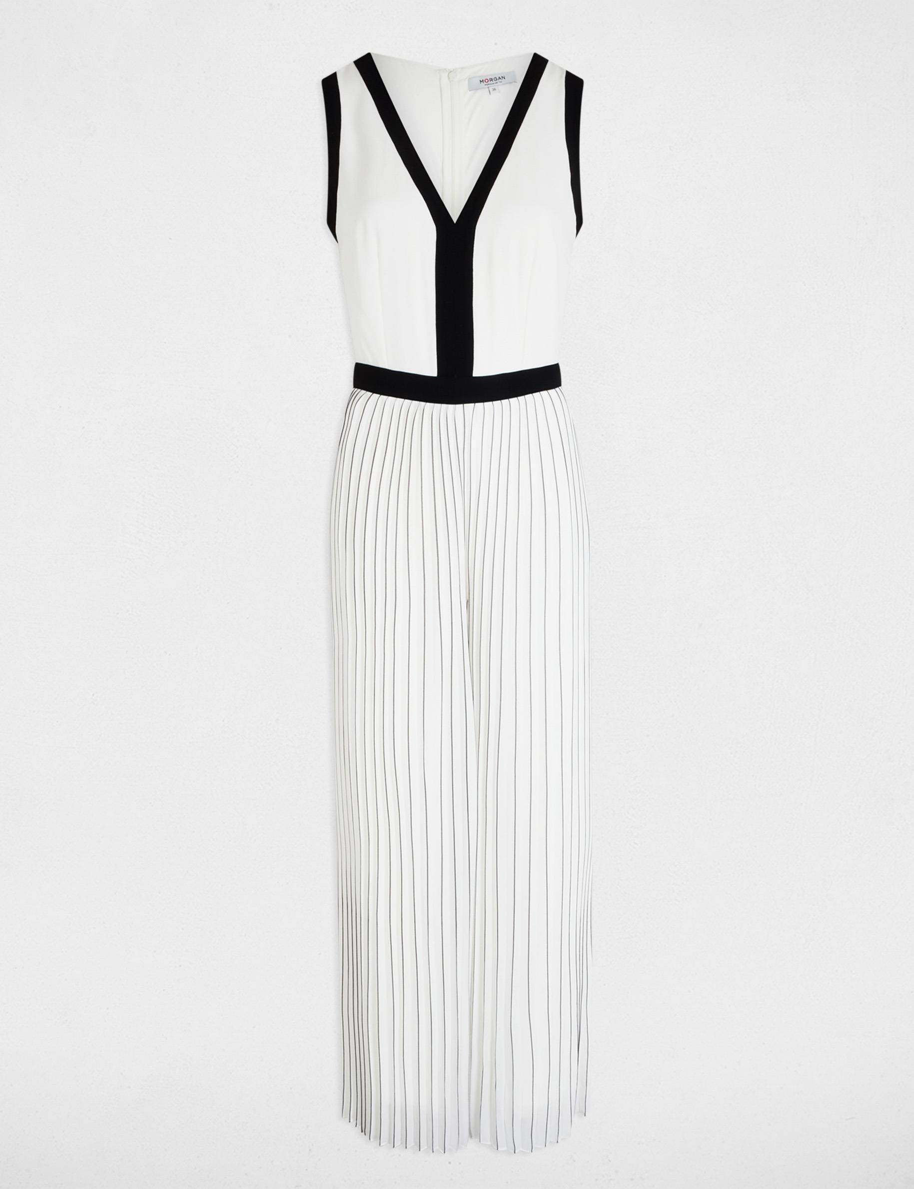 plissierter jumpsuit weiss damen Plissierter Jumpsuit weiss damen