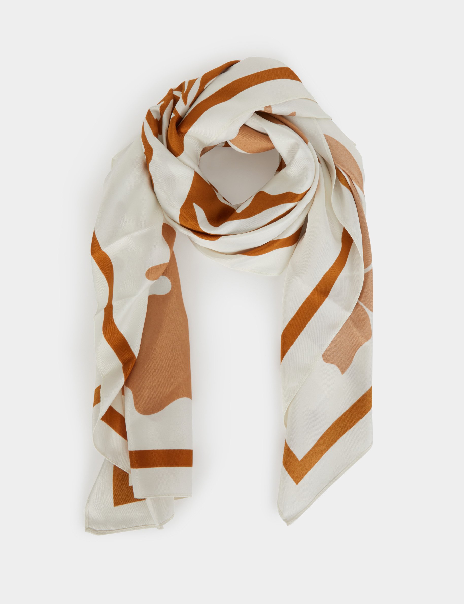 Foulard satin&eacute; multicolore femme
