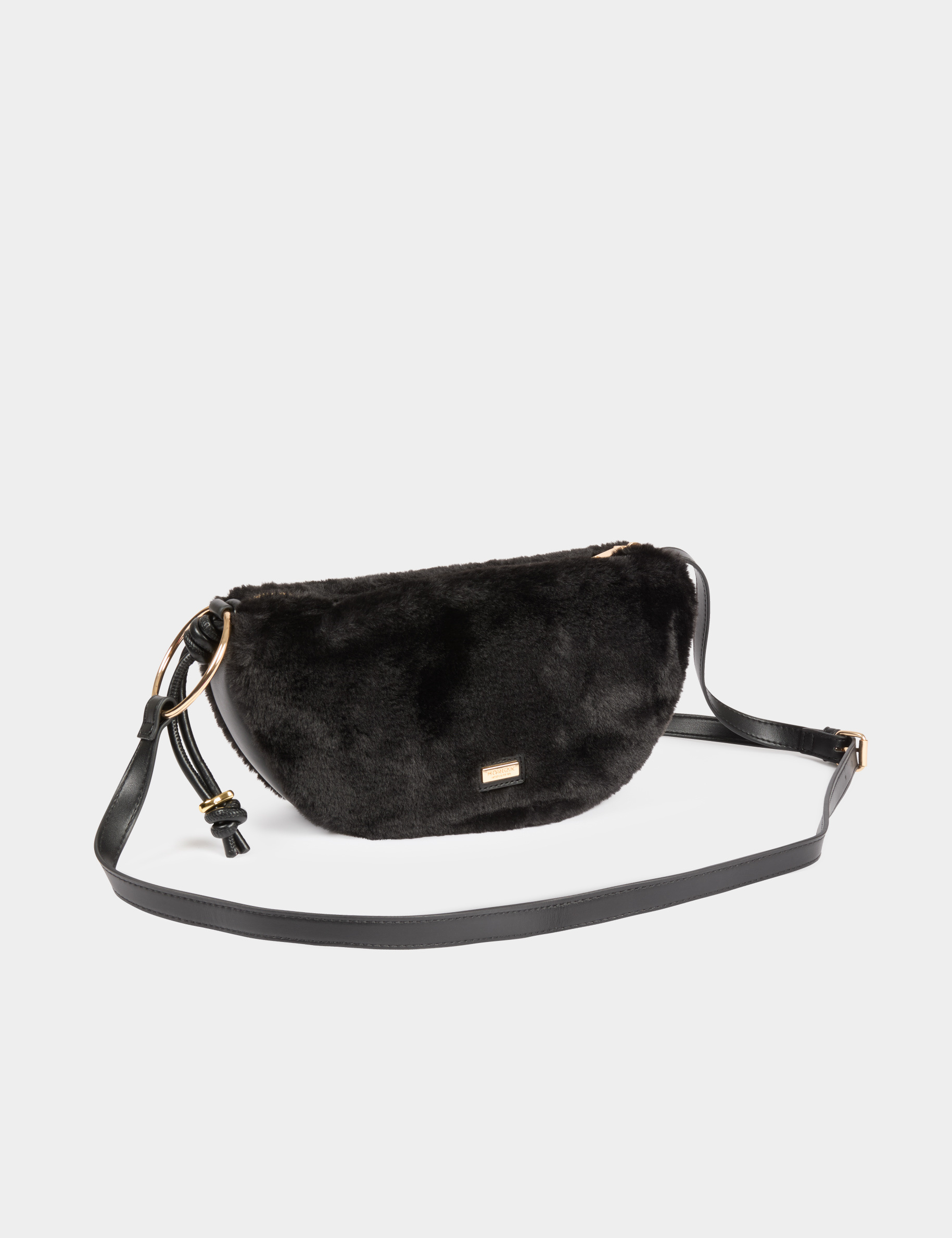 Halbmond-Tasche schwarz damen