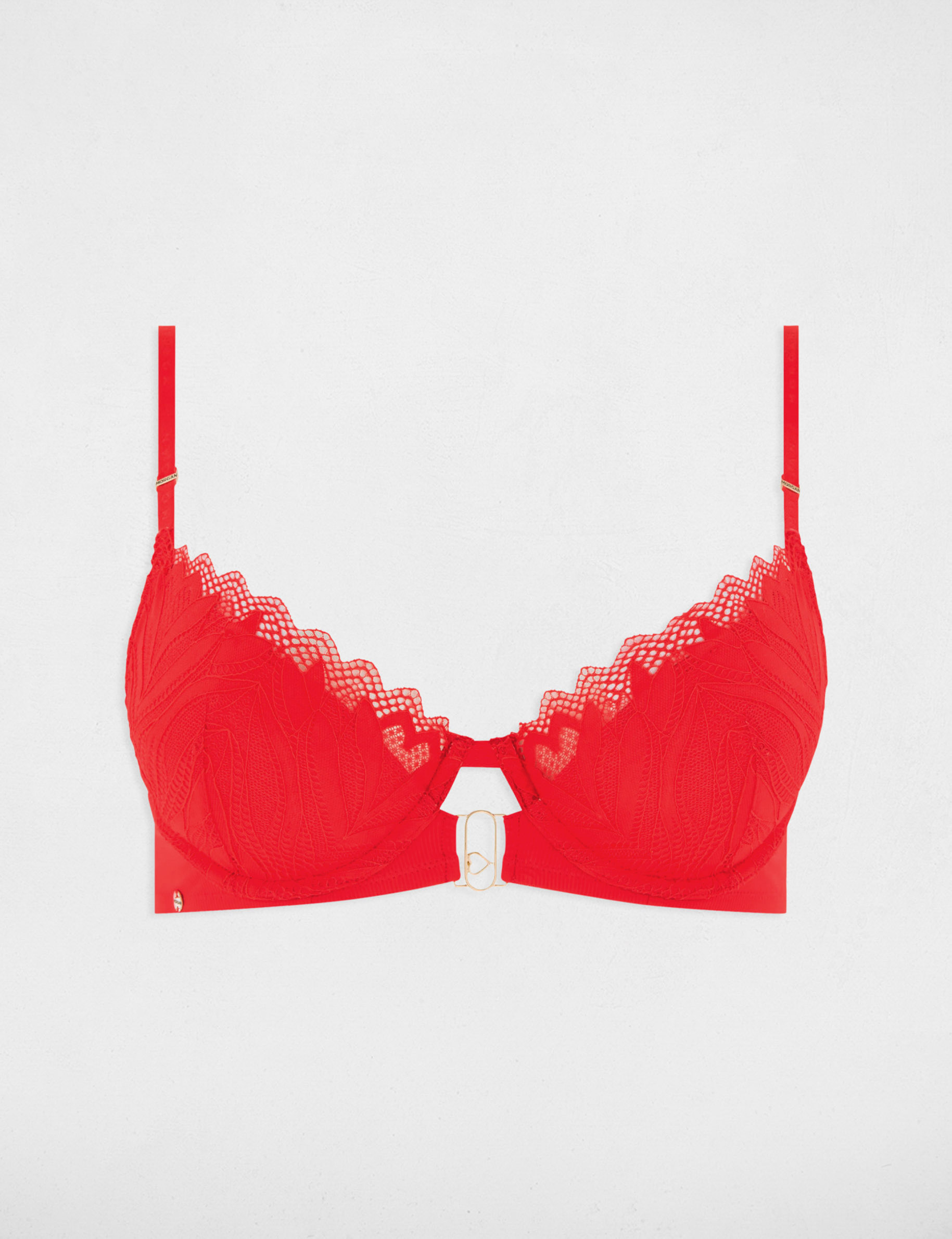Soutien-gorge à coques rouge femme