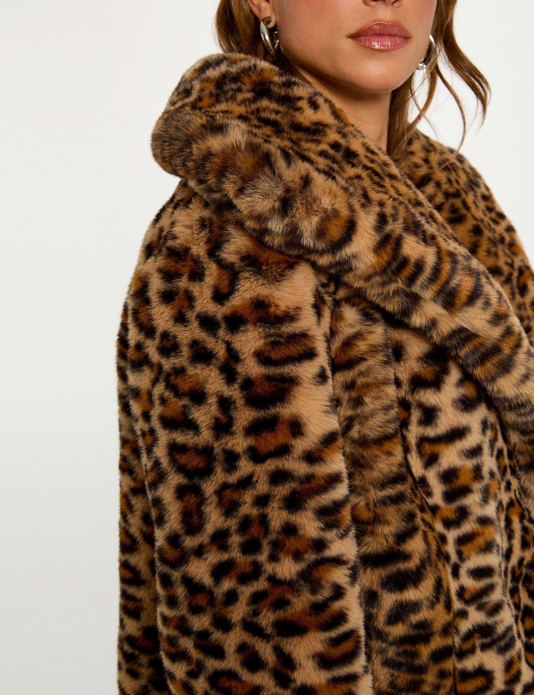 Mantel aus Kunstfell mehrfarbig damen