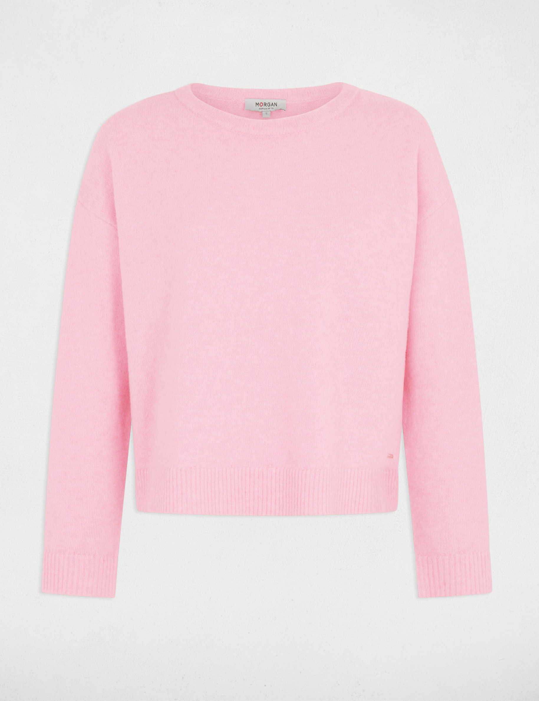 Pullover mit Rundhalsausschnitt pastellrosa damen
