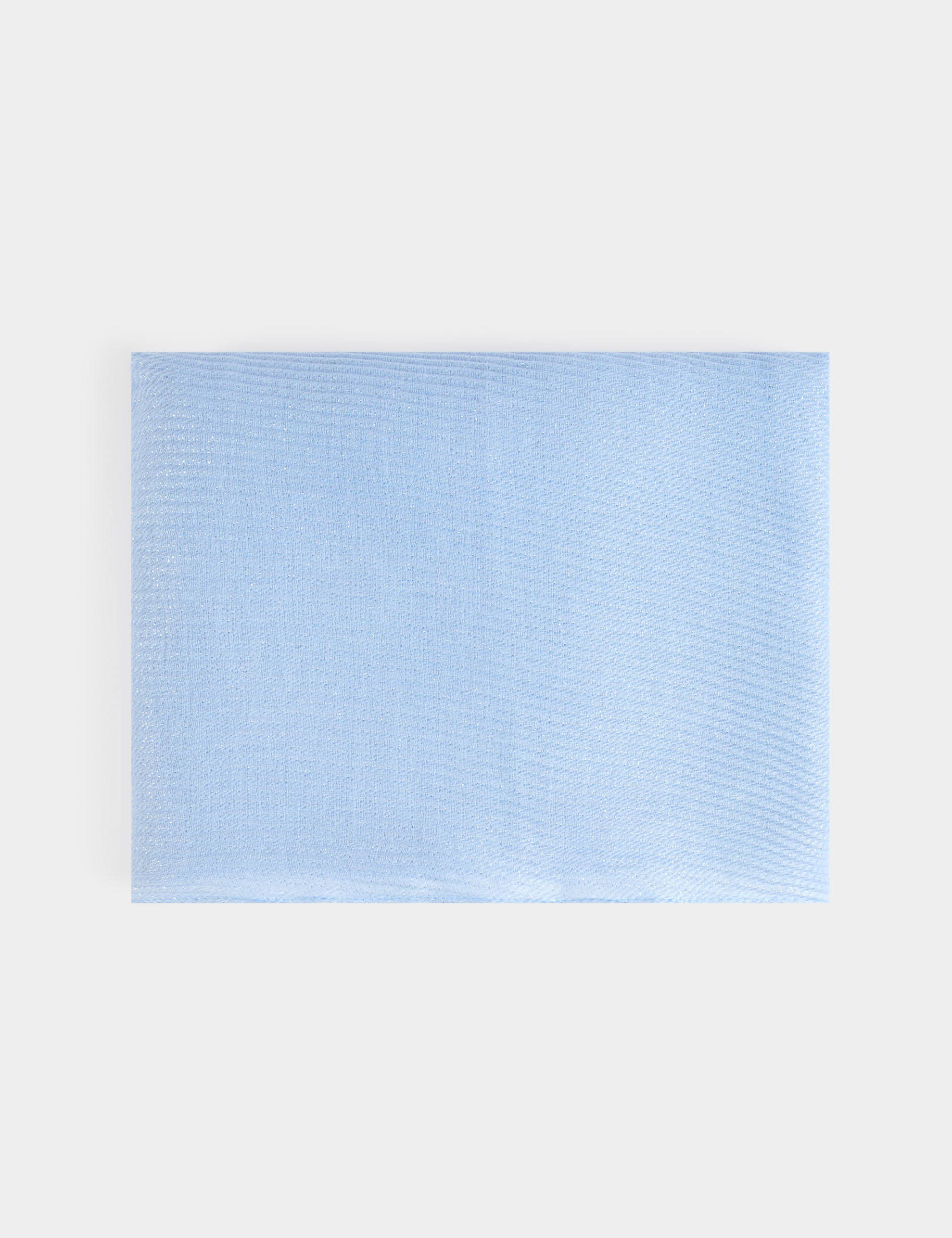 Plissierter metallischer Schal blau damen