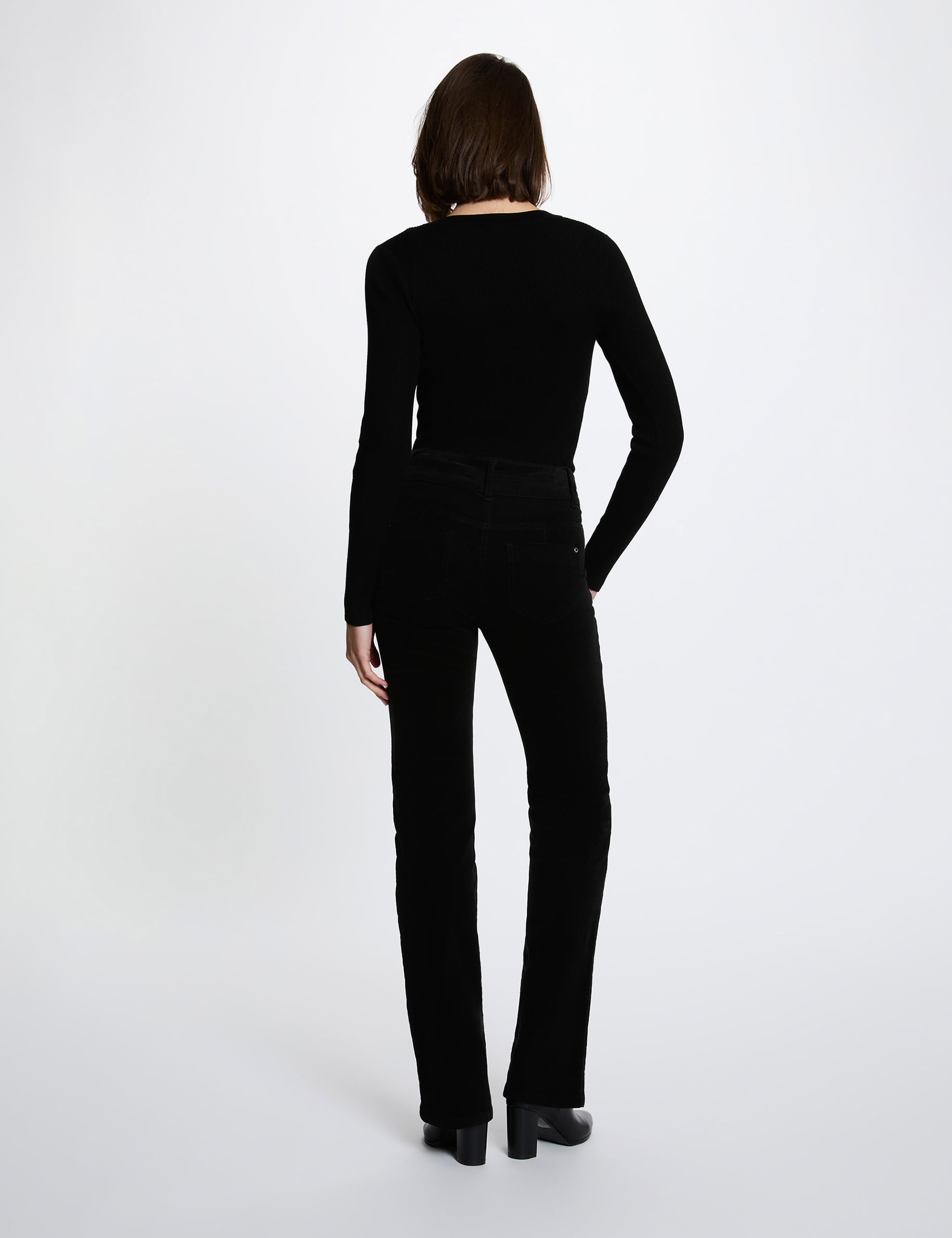 Pullover mit V-Ausschnitt schwarz damen
