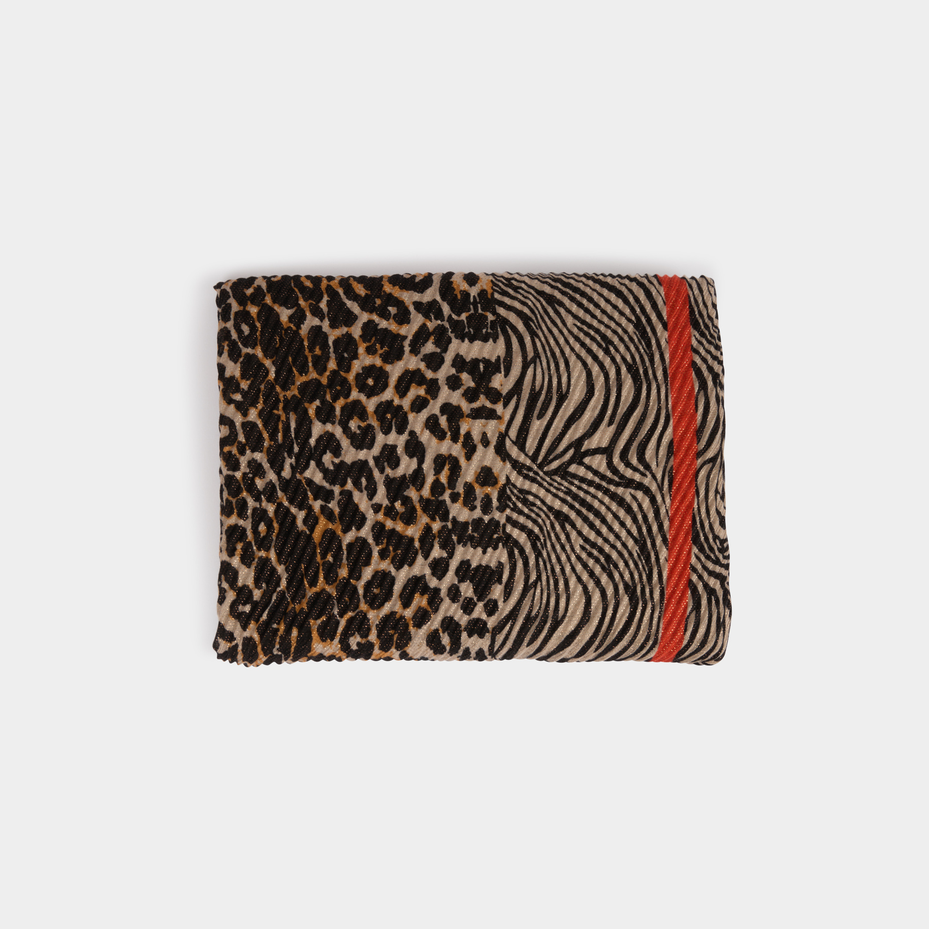 plissee schal mit print mehrfarbig damen Plissee-Schal mit Print mehrfarbig damen