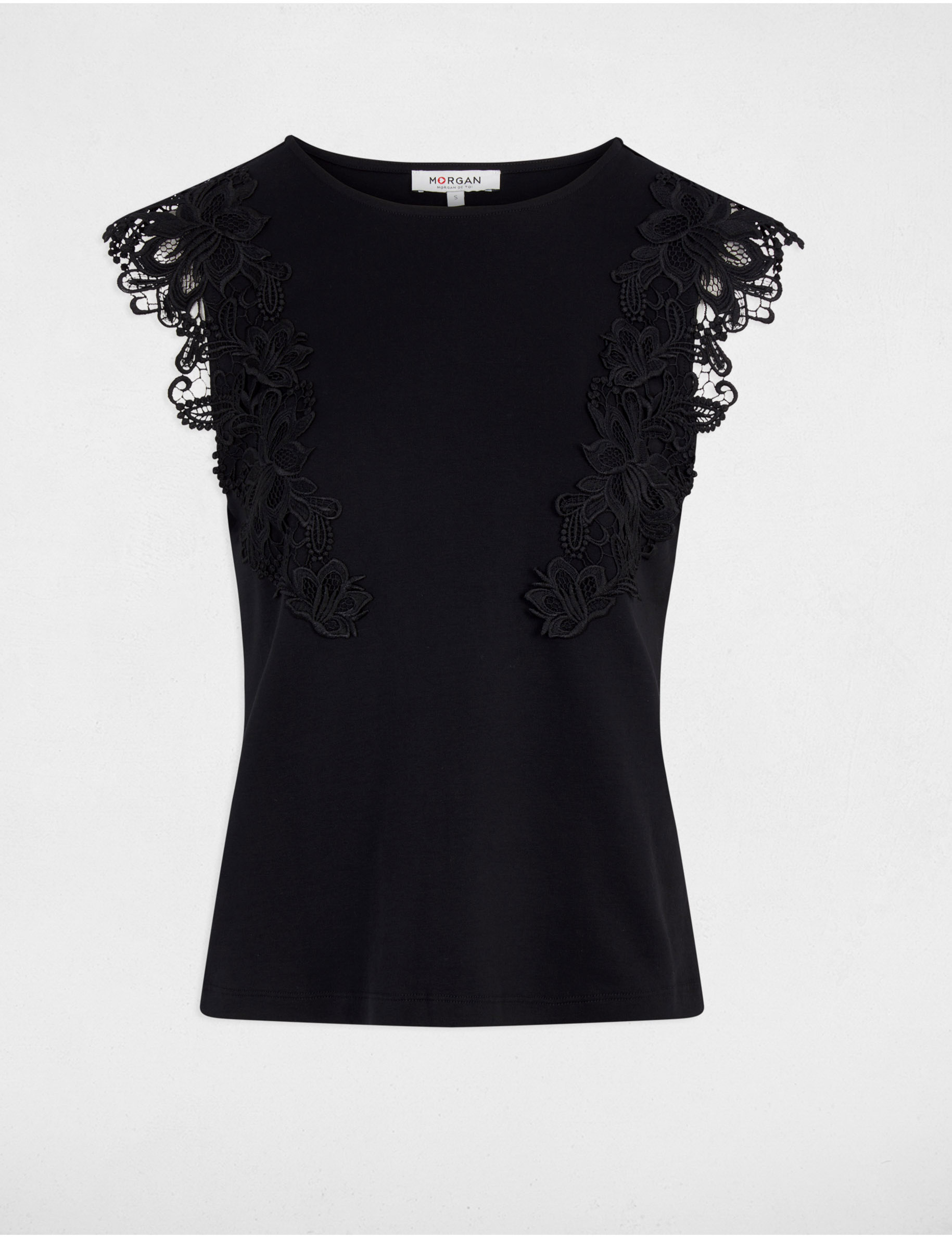 t shirt manches courtes noir femme T-shirt manches courtes noir femme