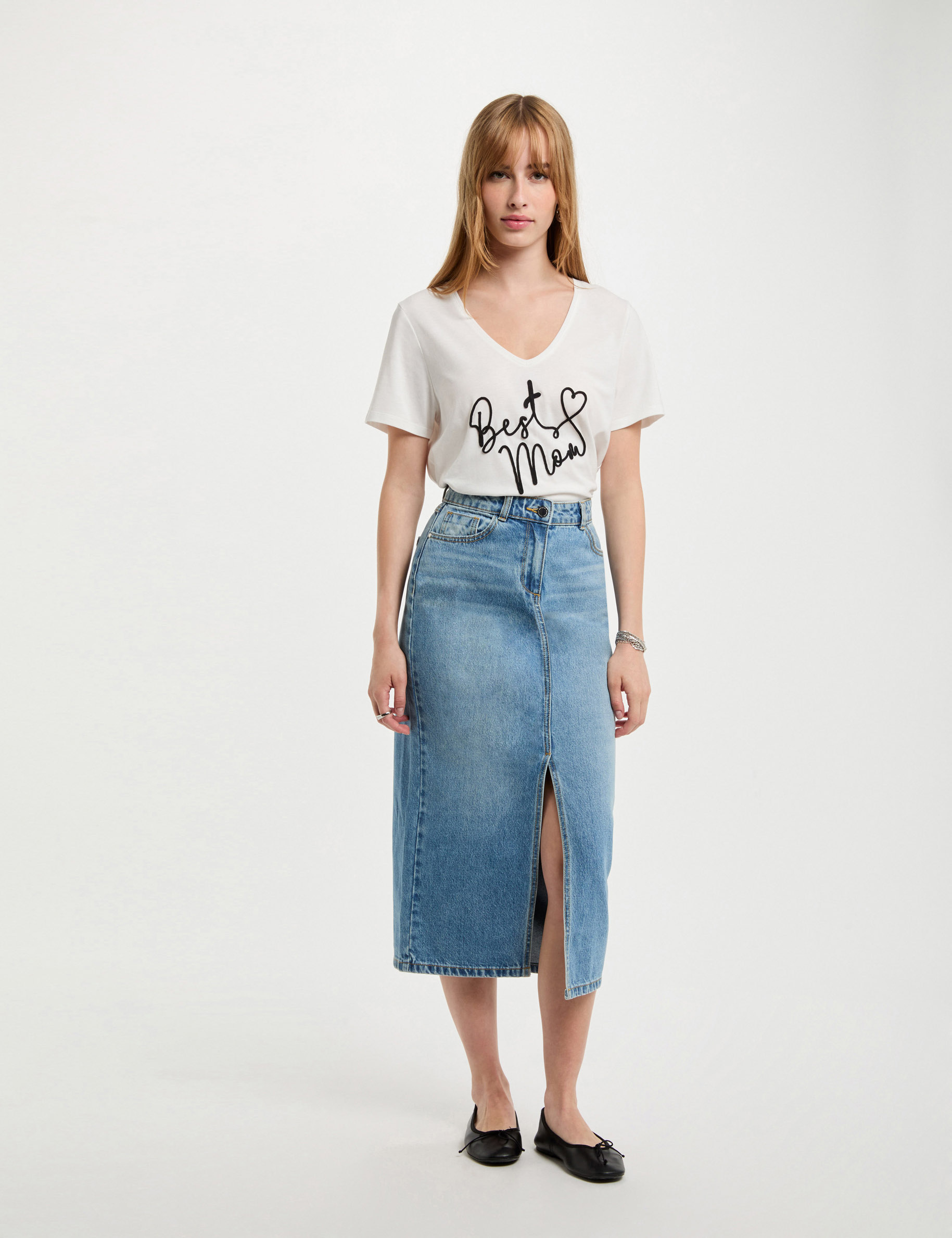 t shirt mit aufdruck weiss damen T-shirt mit Aufdruck weiss damen