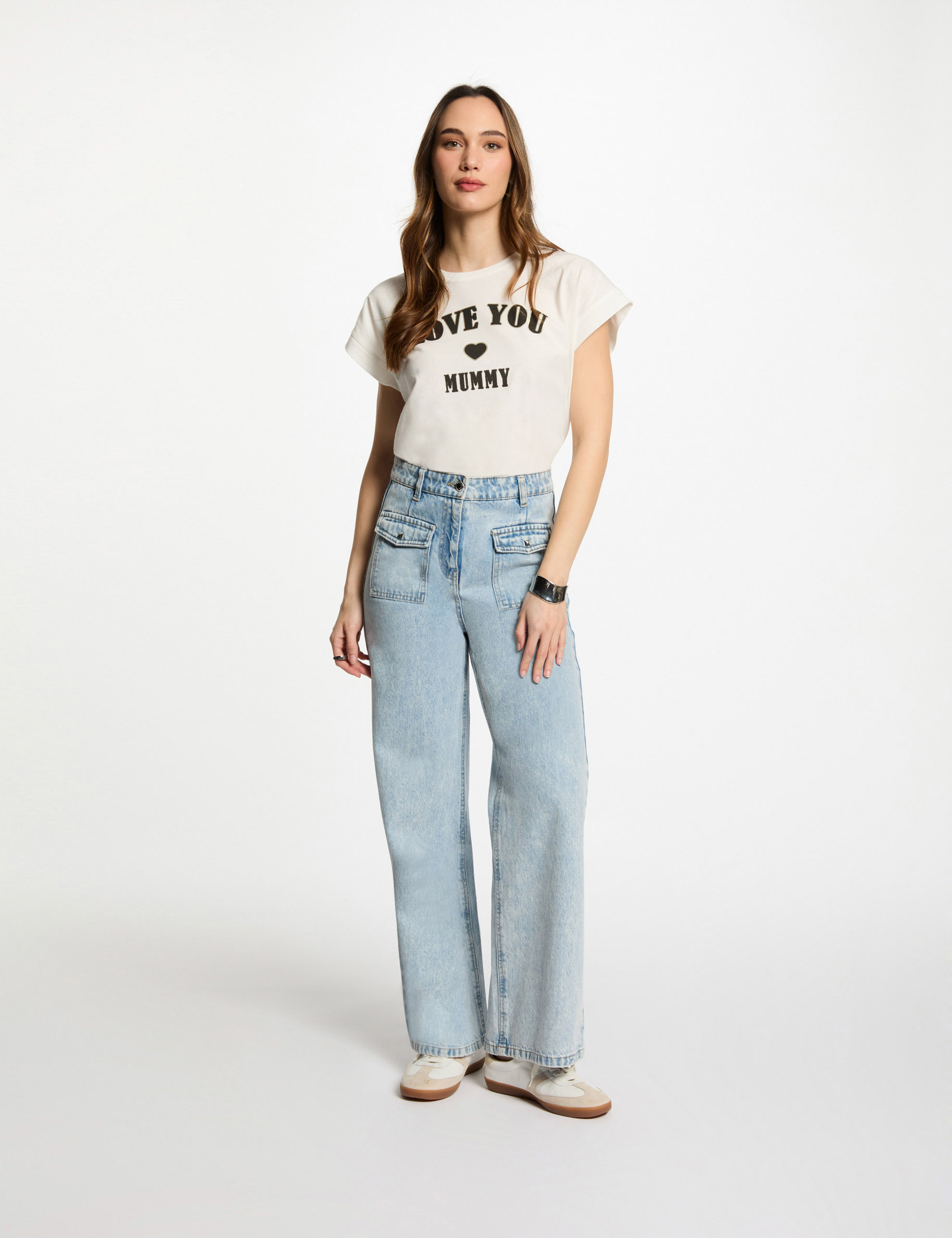 t shirt mit aufschrift weiss damen T-shirt mit Aufschrift weiss damen