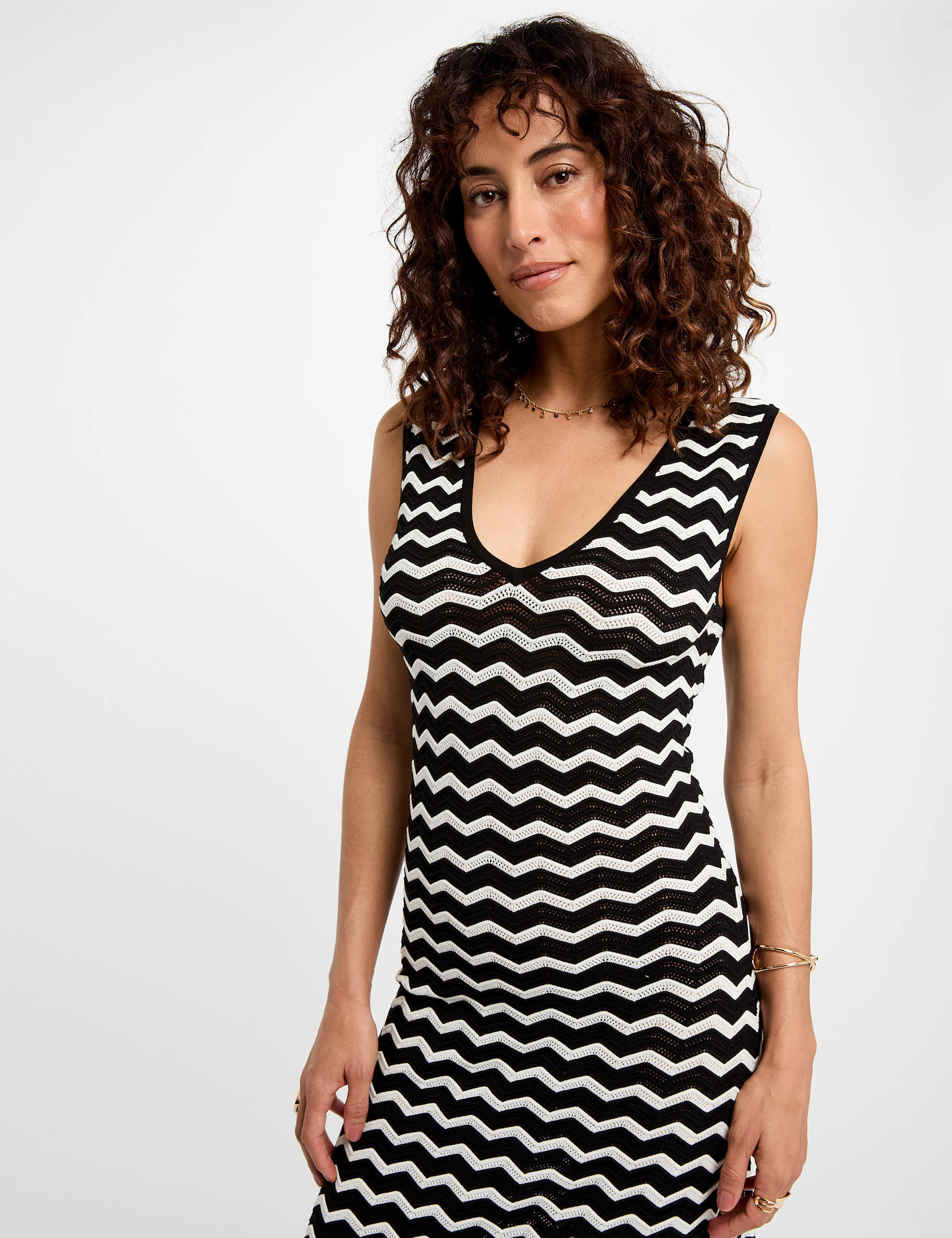 robe tricot longue ajustee noir femme Robe tricot longue ajustée noir femme
