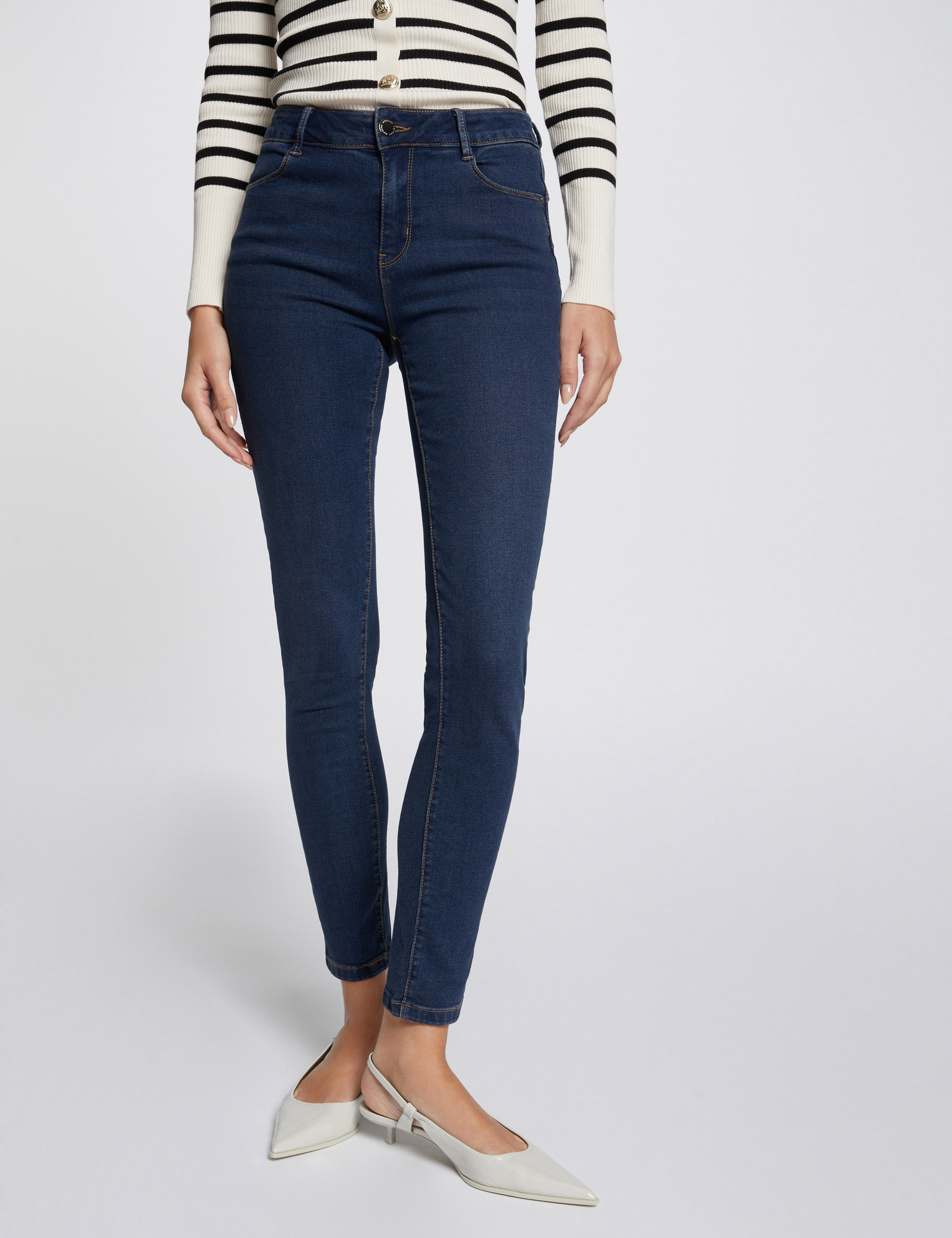 jeans slim taille standard denim brut femme Jeans slim taille standard denim brut femme