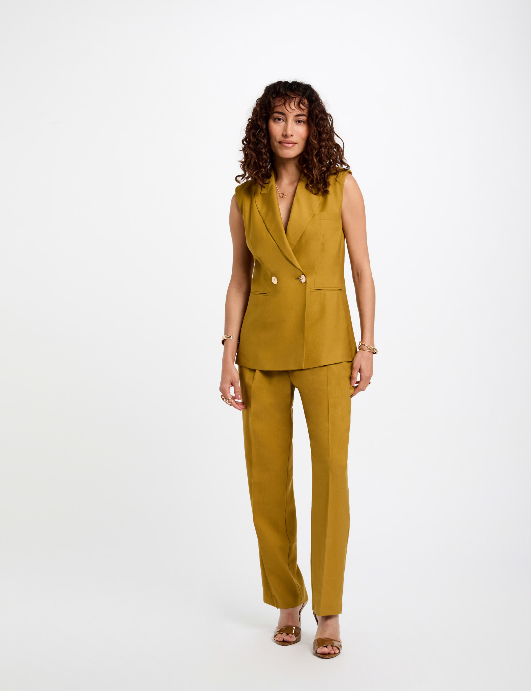 armelloser blazer khakigrun damen Ärmelloser Blazer khakigrün damen