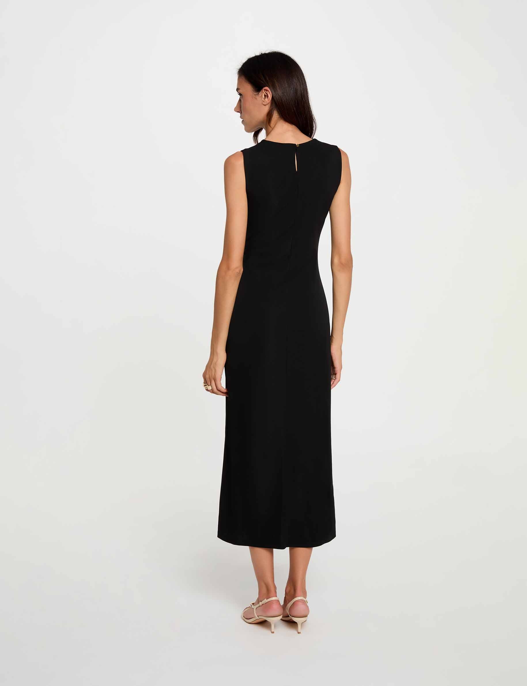 Robe longue sans manches noir femme