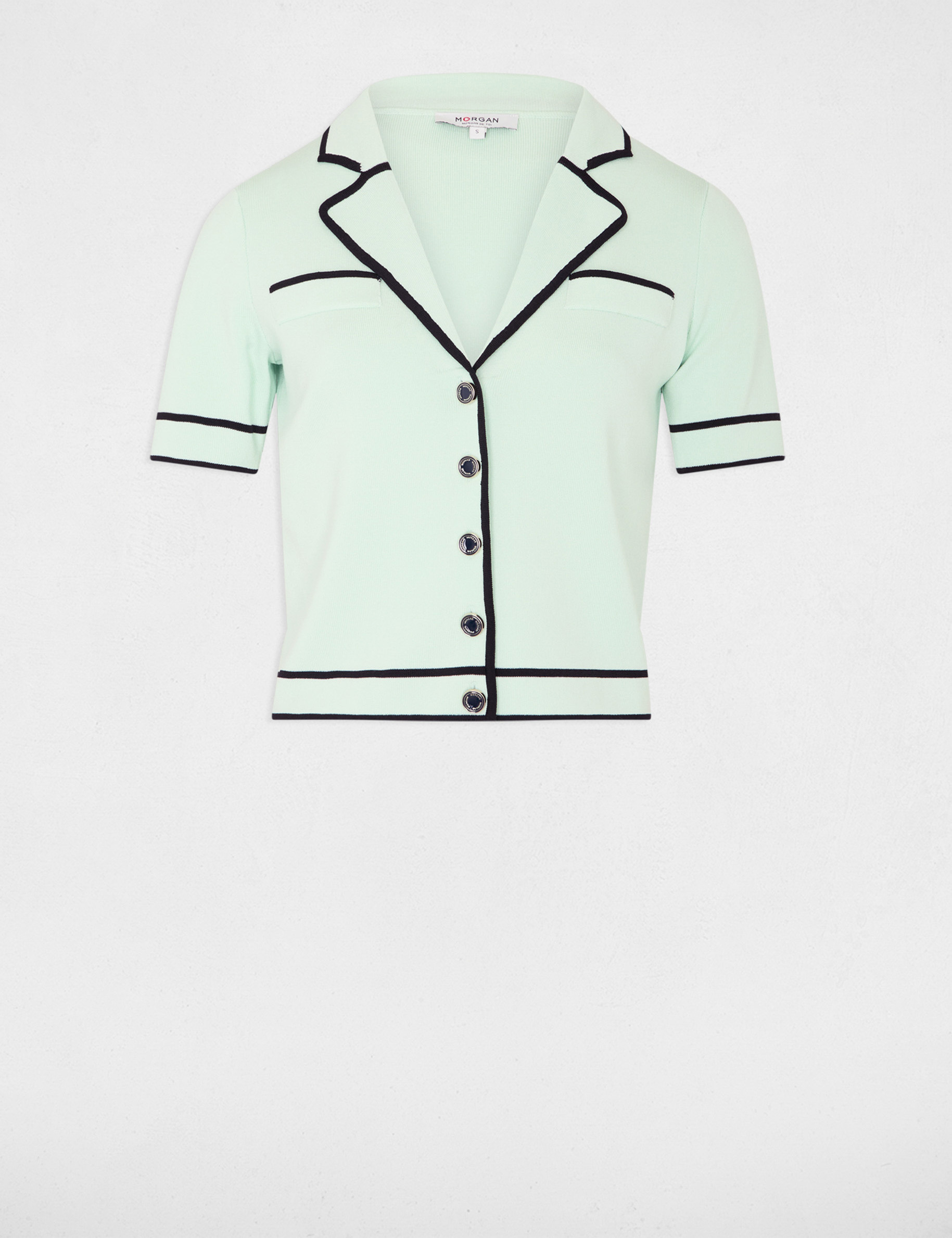 gilet manches courtes vert clair femme Gilet manches courtes vert clair femme