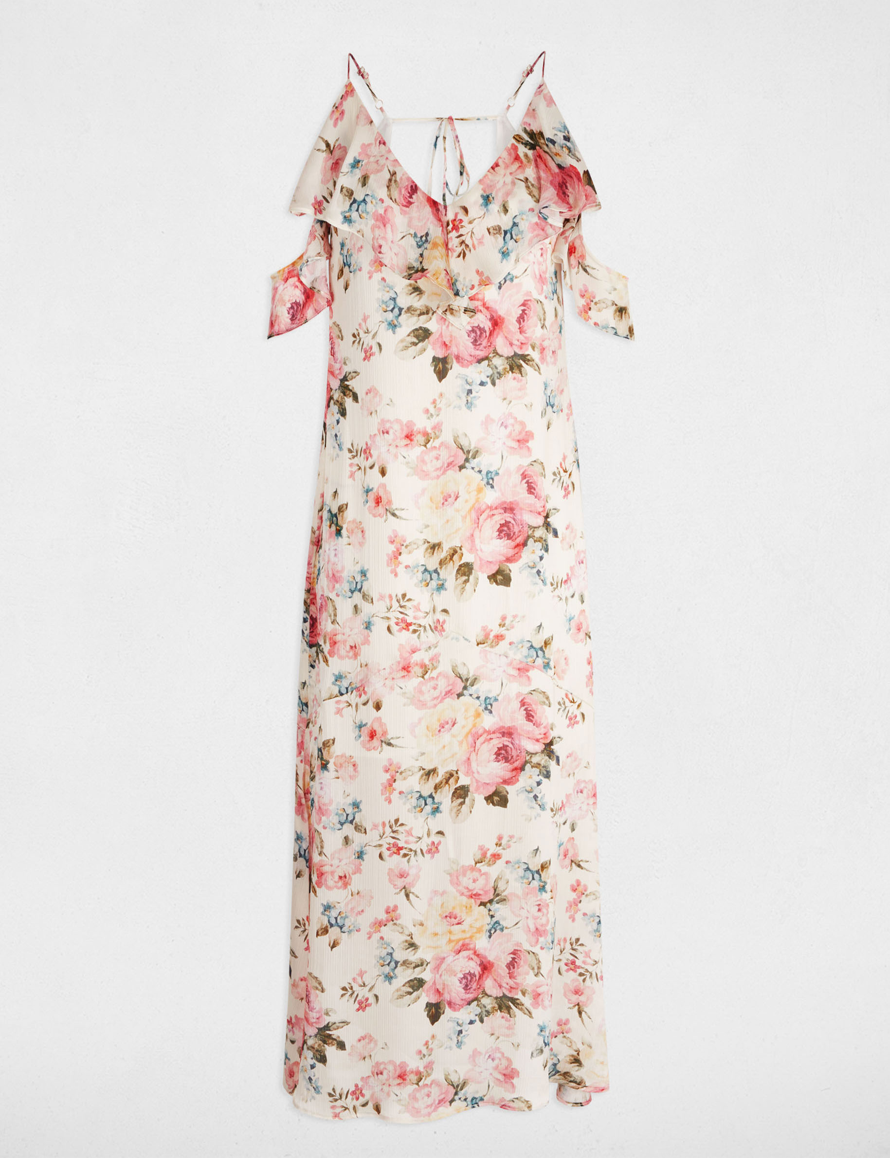 robe longue droite imprimee multicolore femme Robe longue droite imprimée multicolore femme