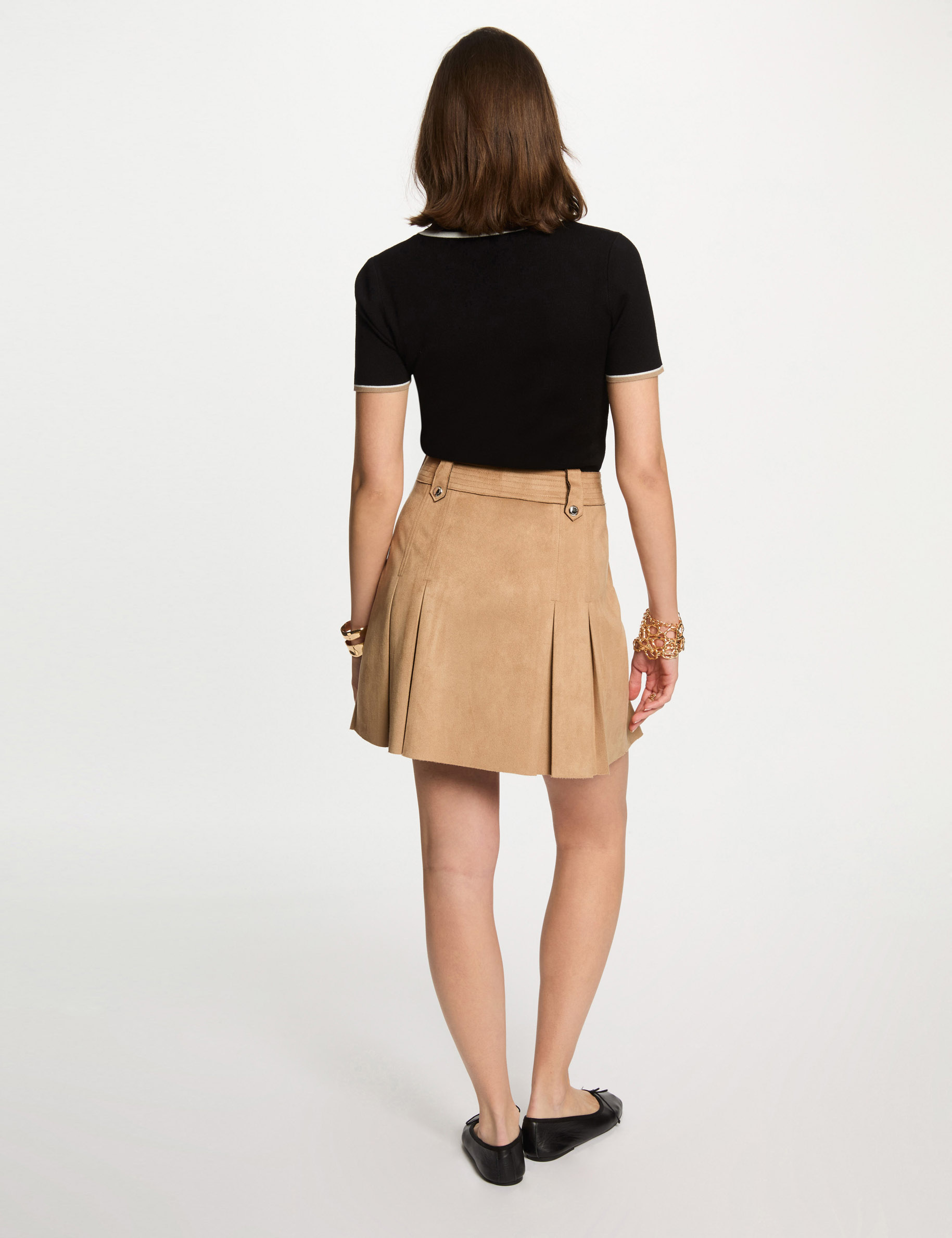 pull col polo manches courtes noir femme Pull col polo manches courtes noir femme