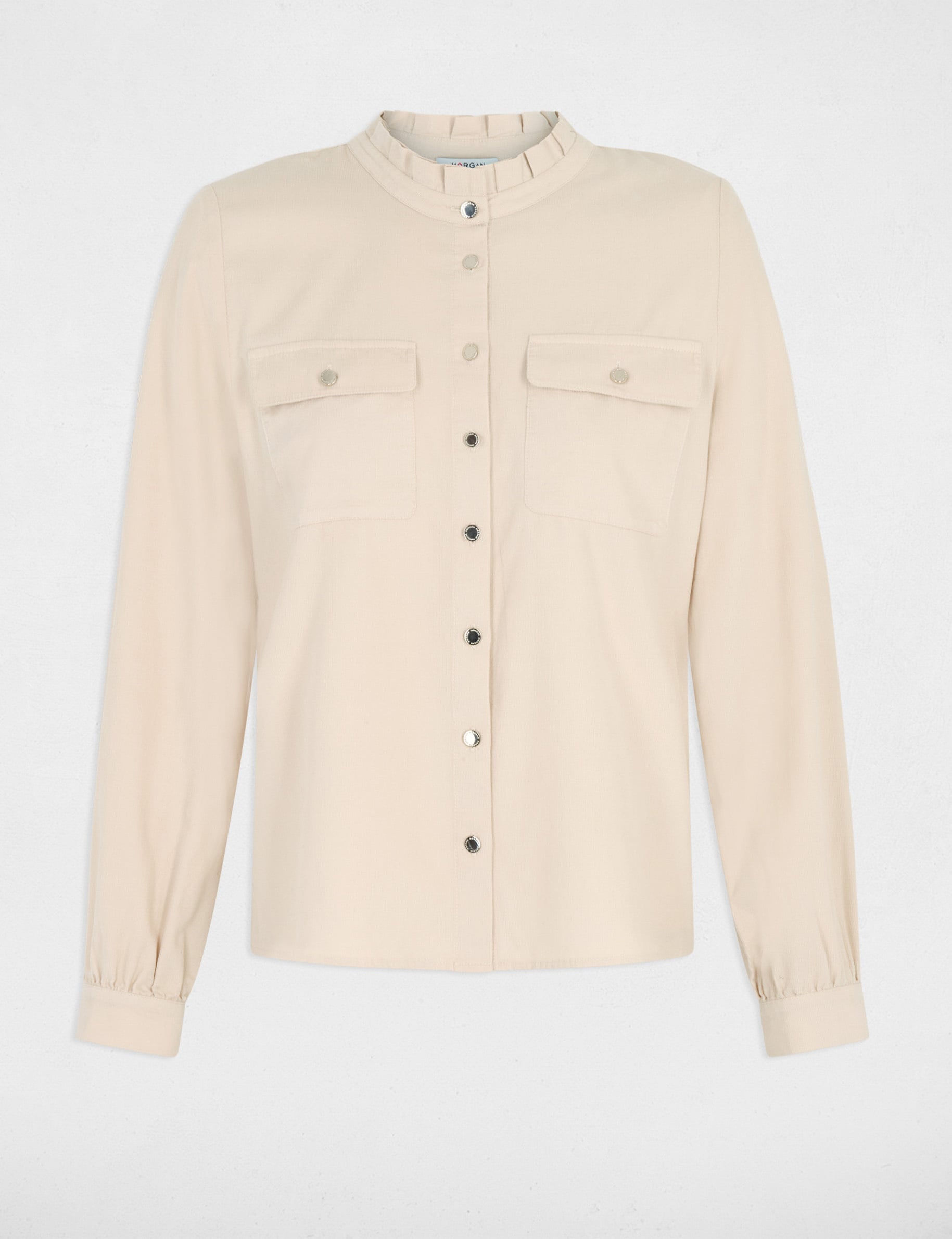 Cordhemd elfenbein damen