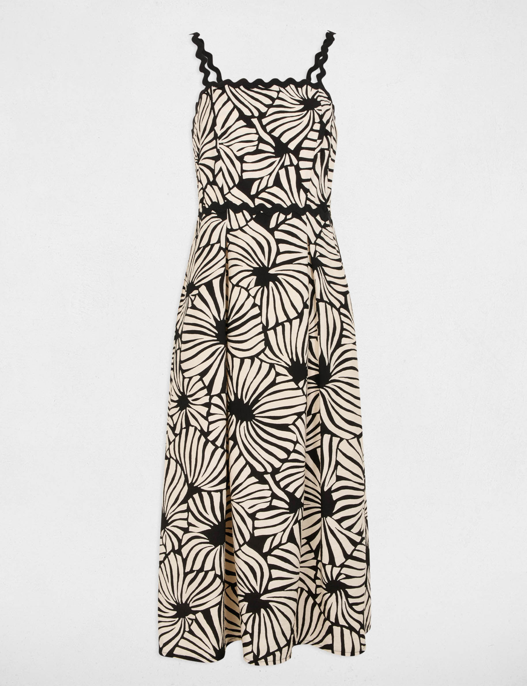 robe midi droite imprimee multicolore femme Robe midi droite imprimée multicolore femme