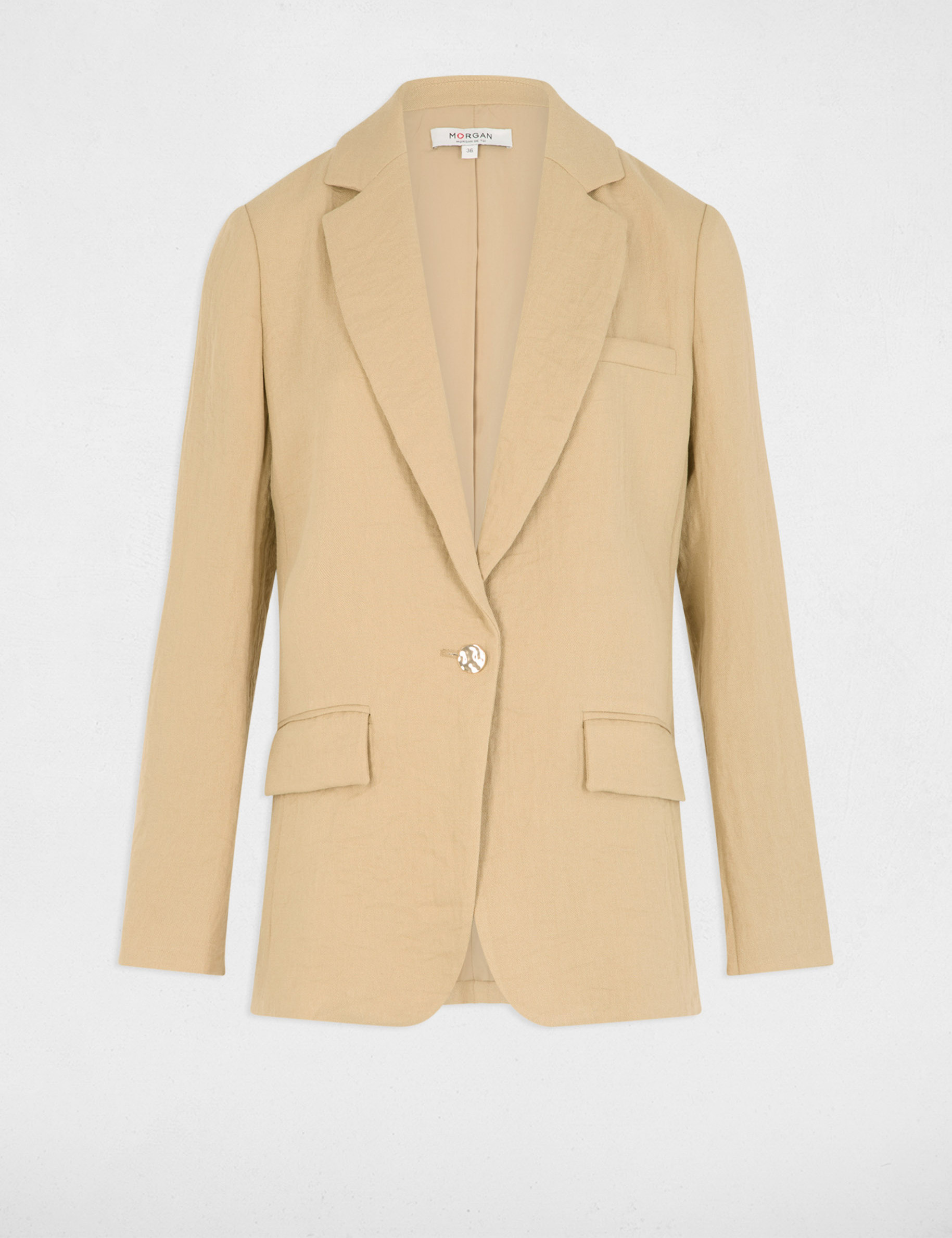 veste courte fluide beige femme Veste courte fluide beige femme