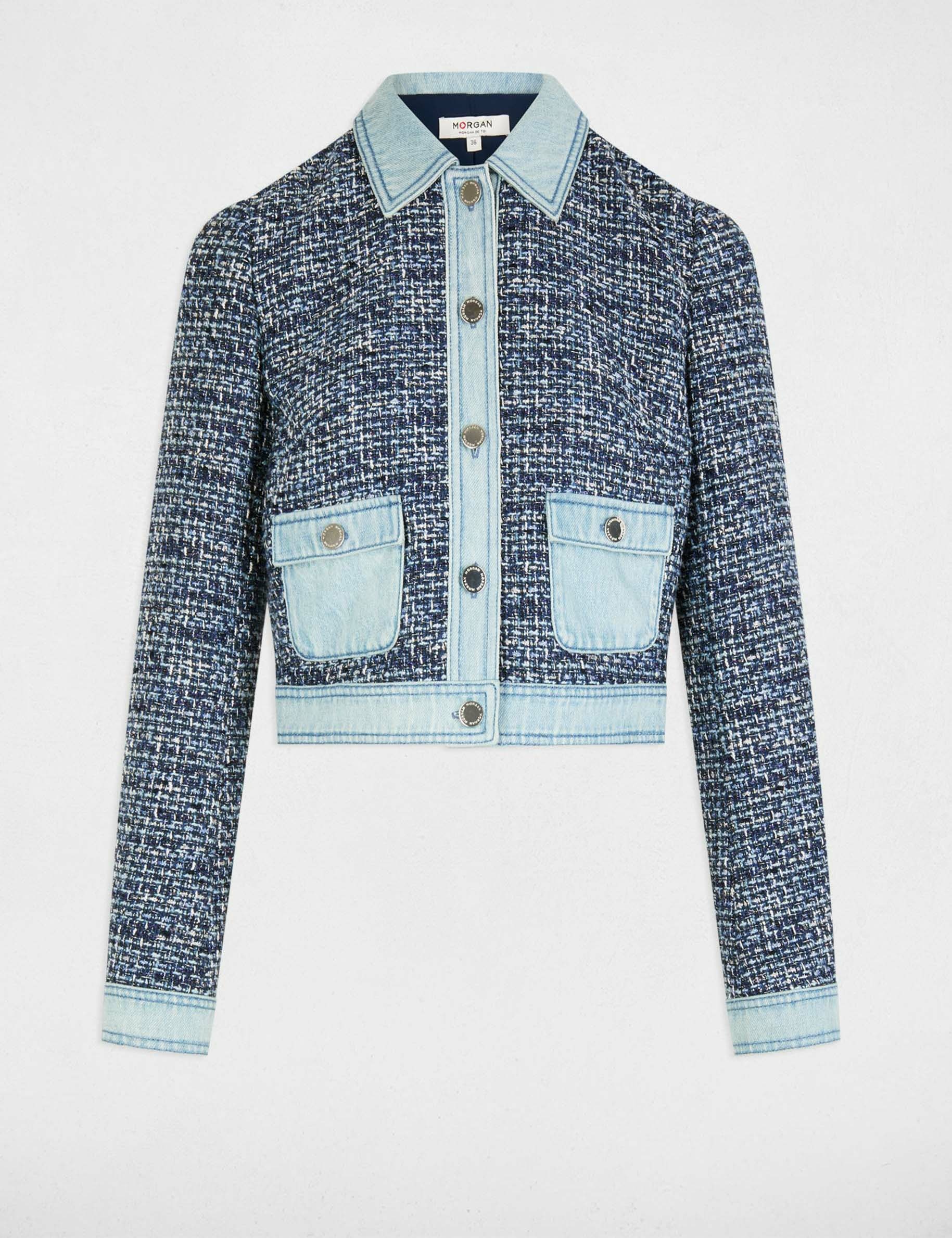 veste courte tweed multicolore femme Veste courte tweed multicolore femme