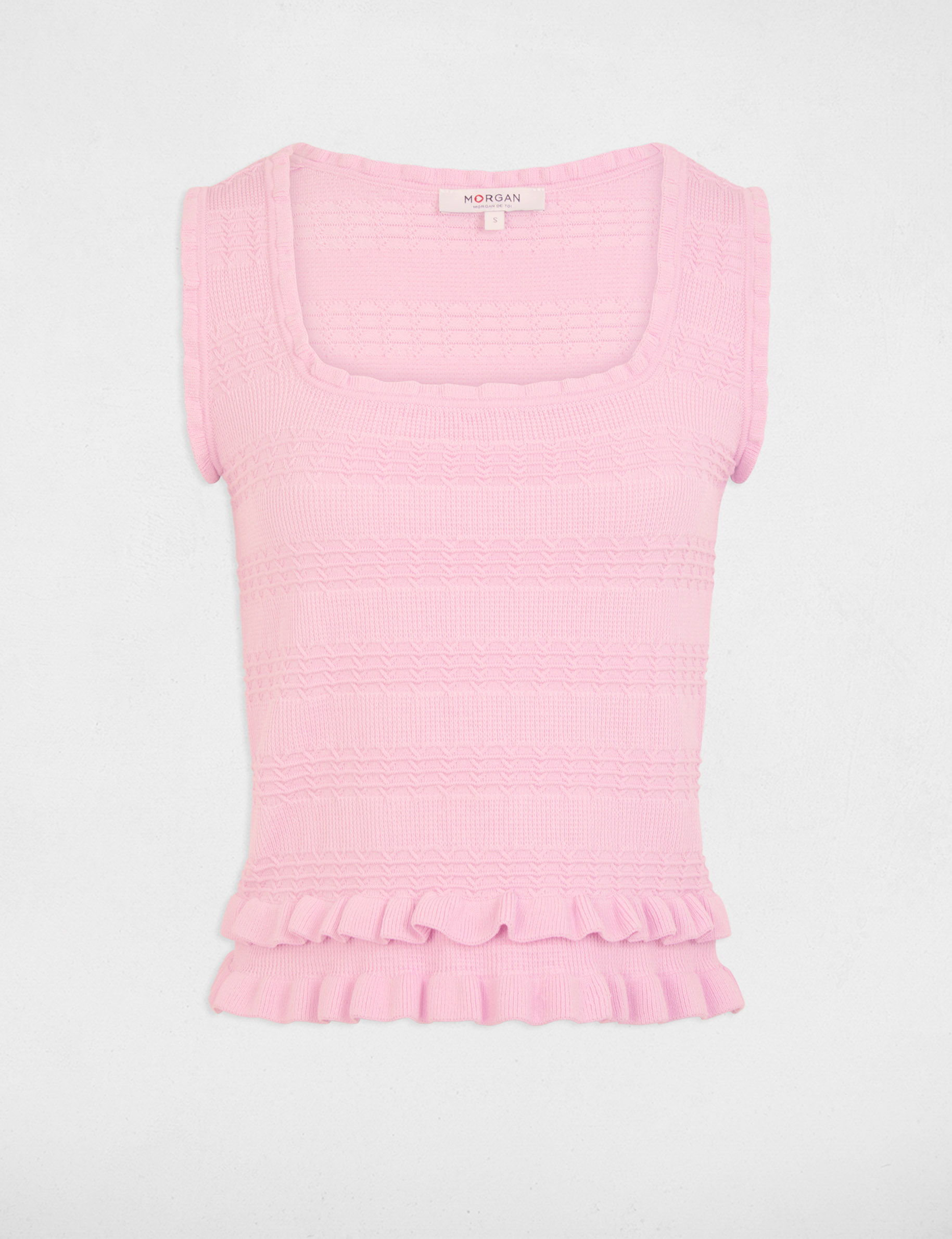 &Auml;rmelloser, figurbetonter Pulli rosa damen