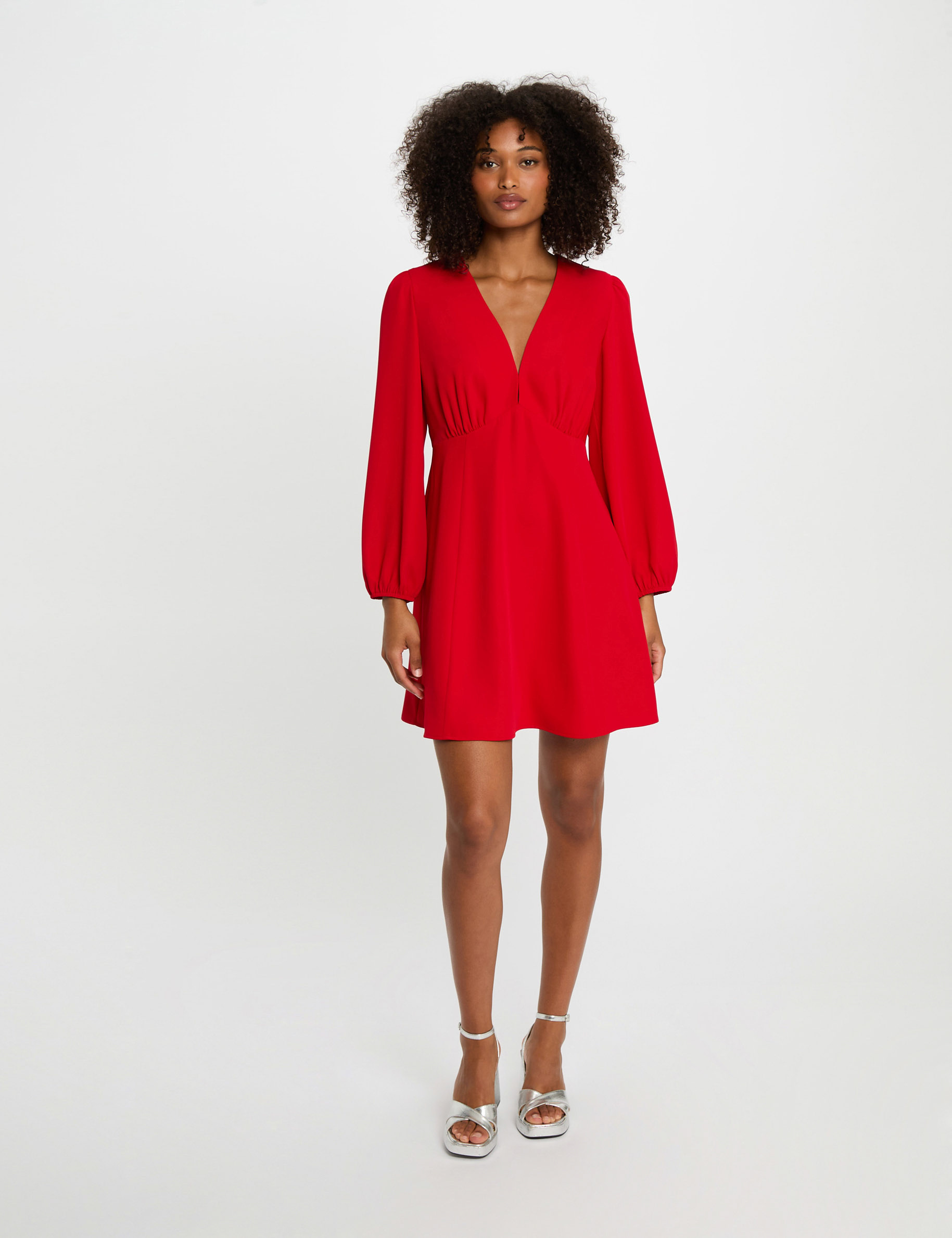 kurzes trapezformiges kleid rot damen Kurzes trapezförmiges Kleid rot damen