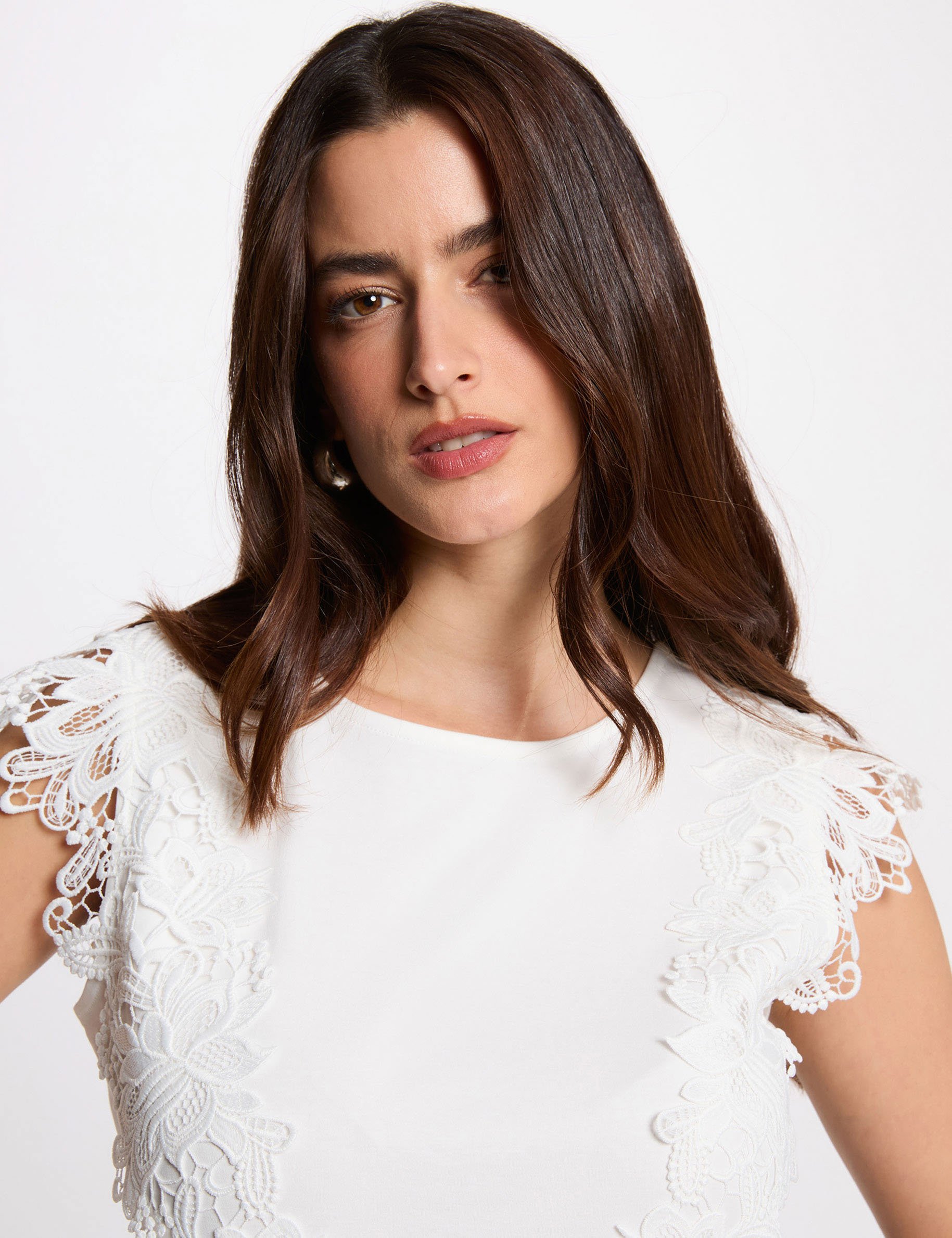 T-shirt manches courtes blanc femme