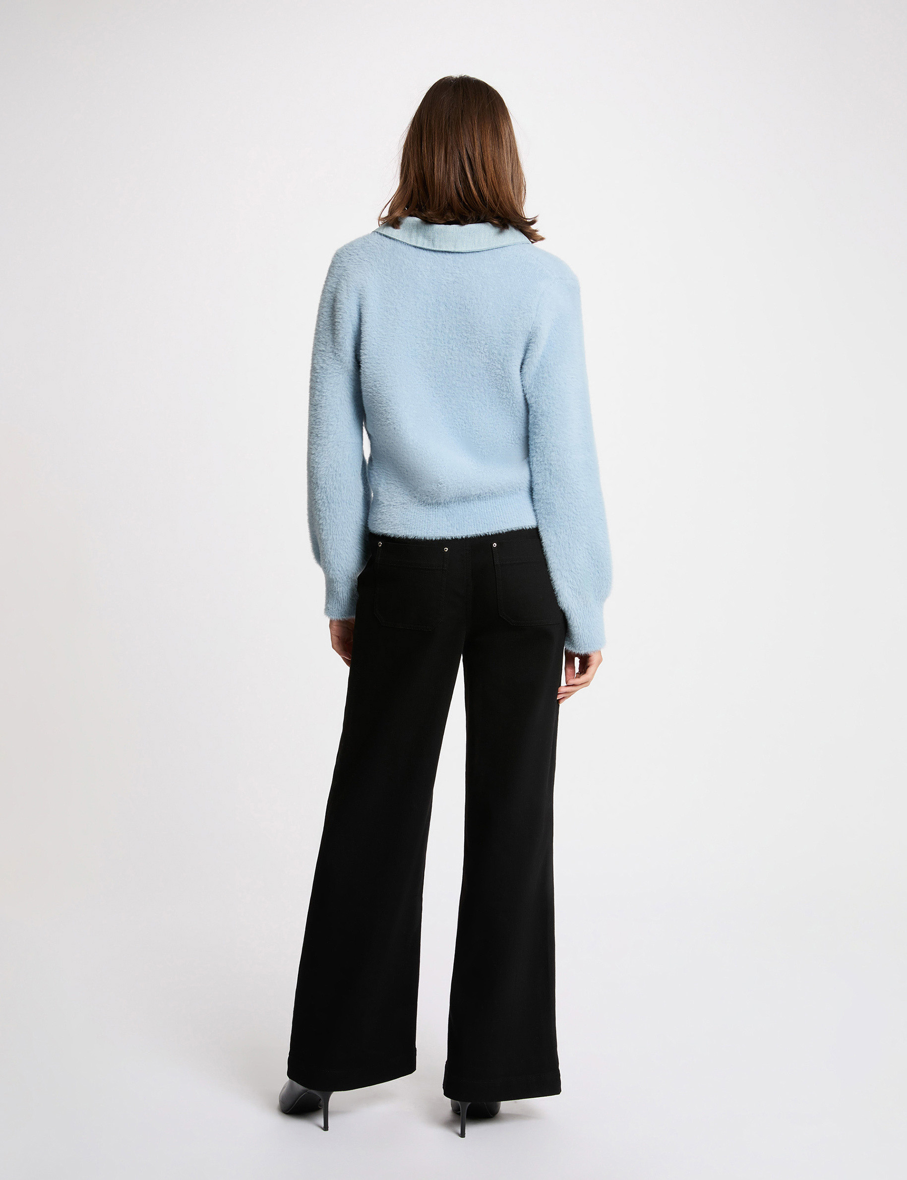 Jacke mit Reverskragen himmelblau damen