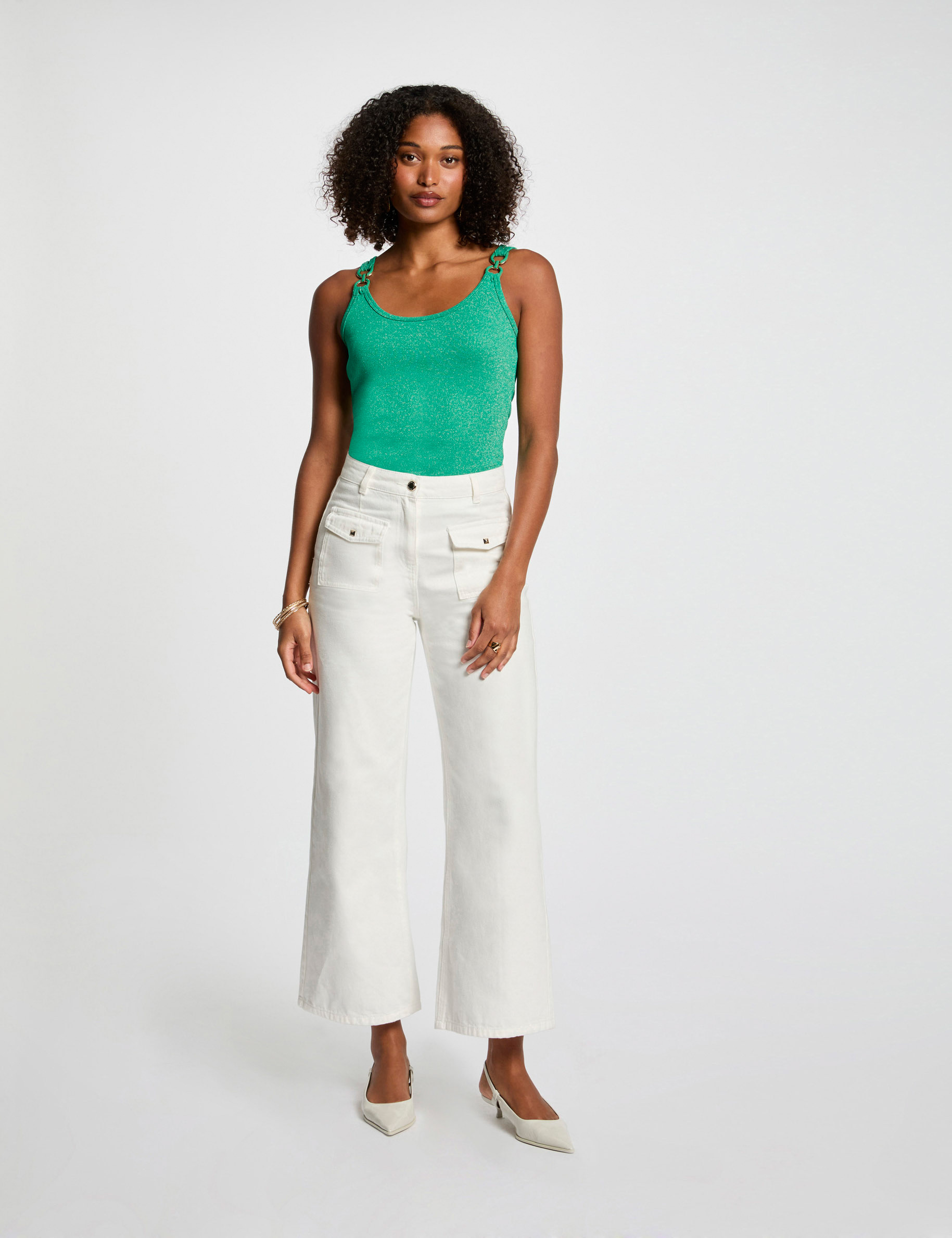 debardeur sans manches vert emeraude femme Débardeur sans manches vert émeraude femme