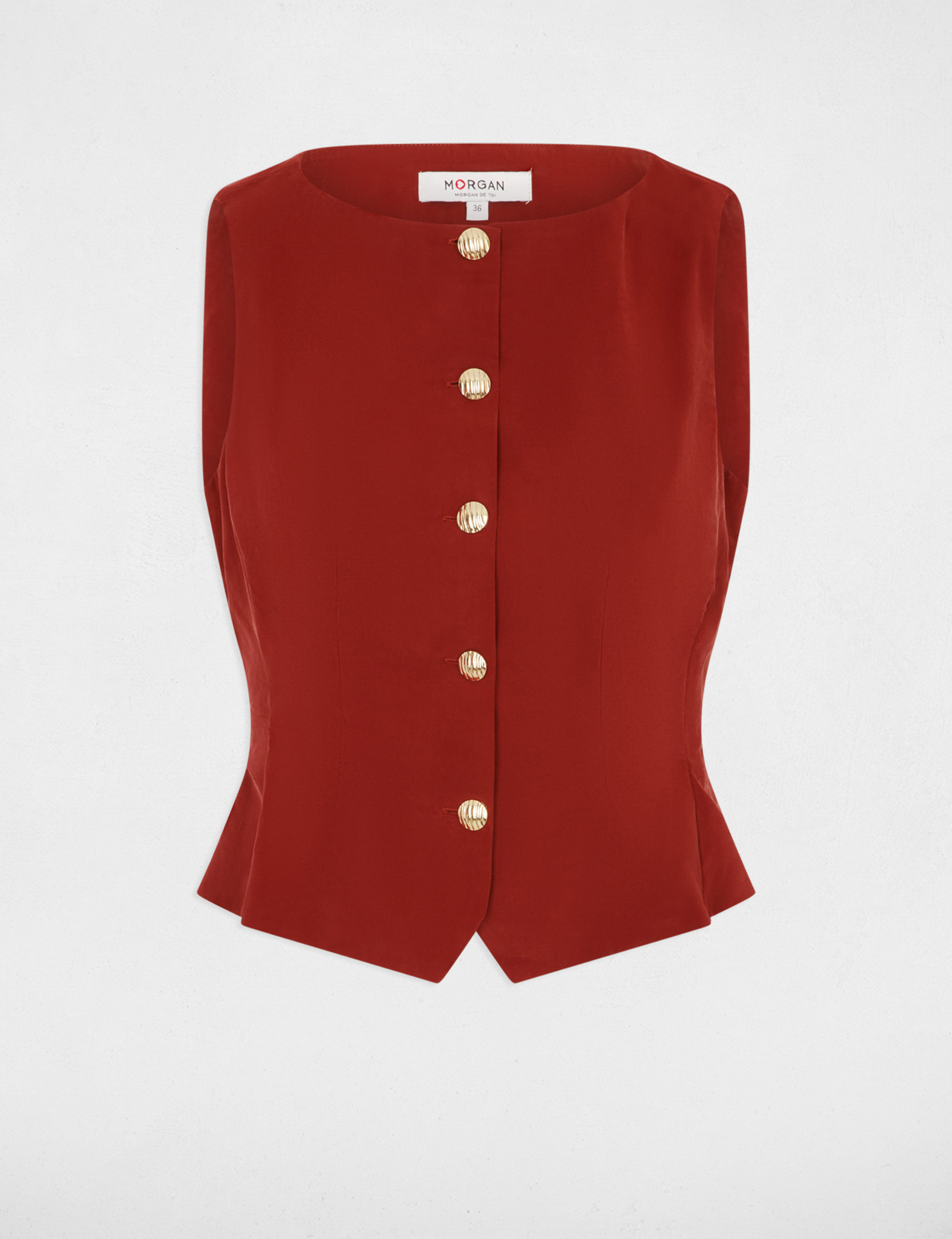 &Auml;rmellose Strickjacke cognacbraun damen