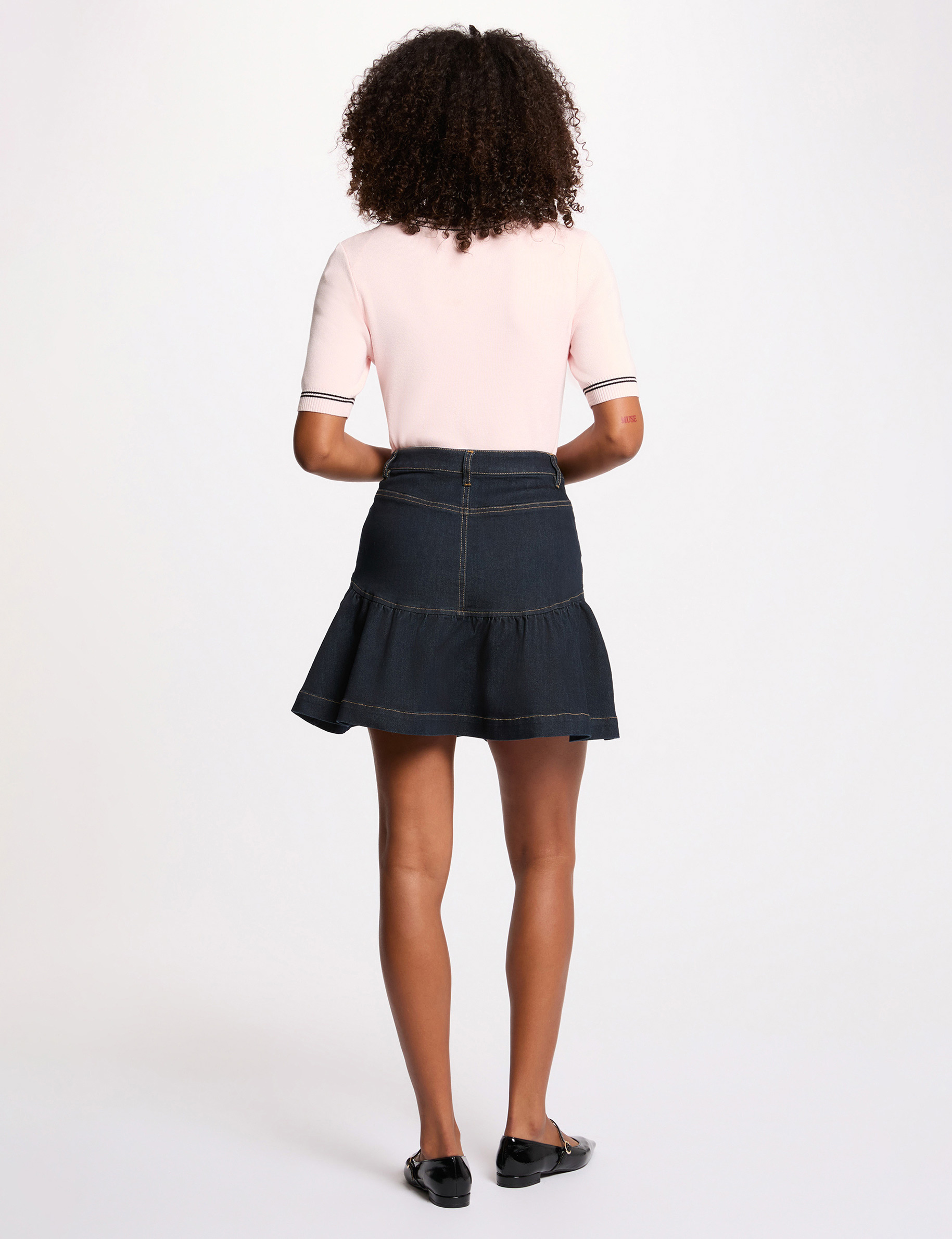 Kurz&auml;rmelige, taillierte Strickjacke hellrosa damen