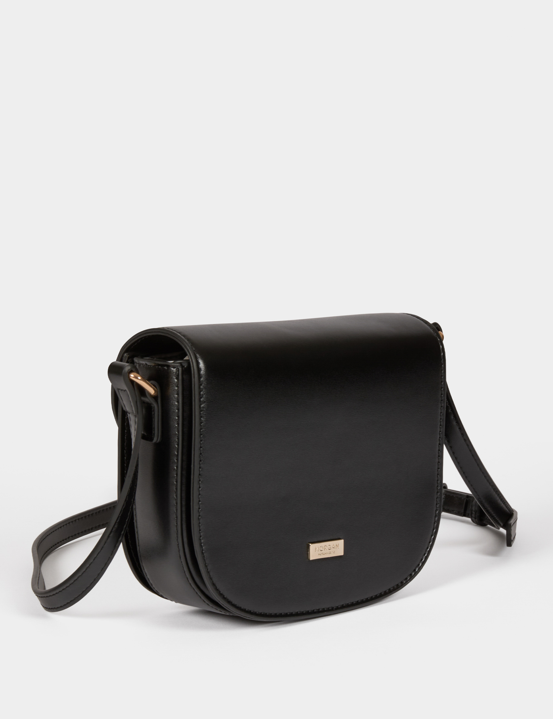Sac bandouli&egrave;re similicuir noir femme
