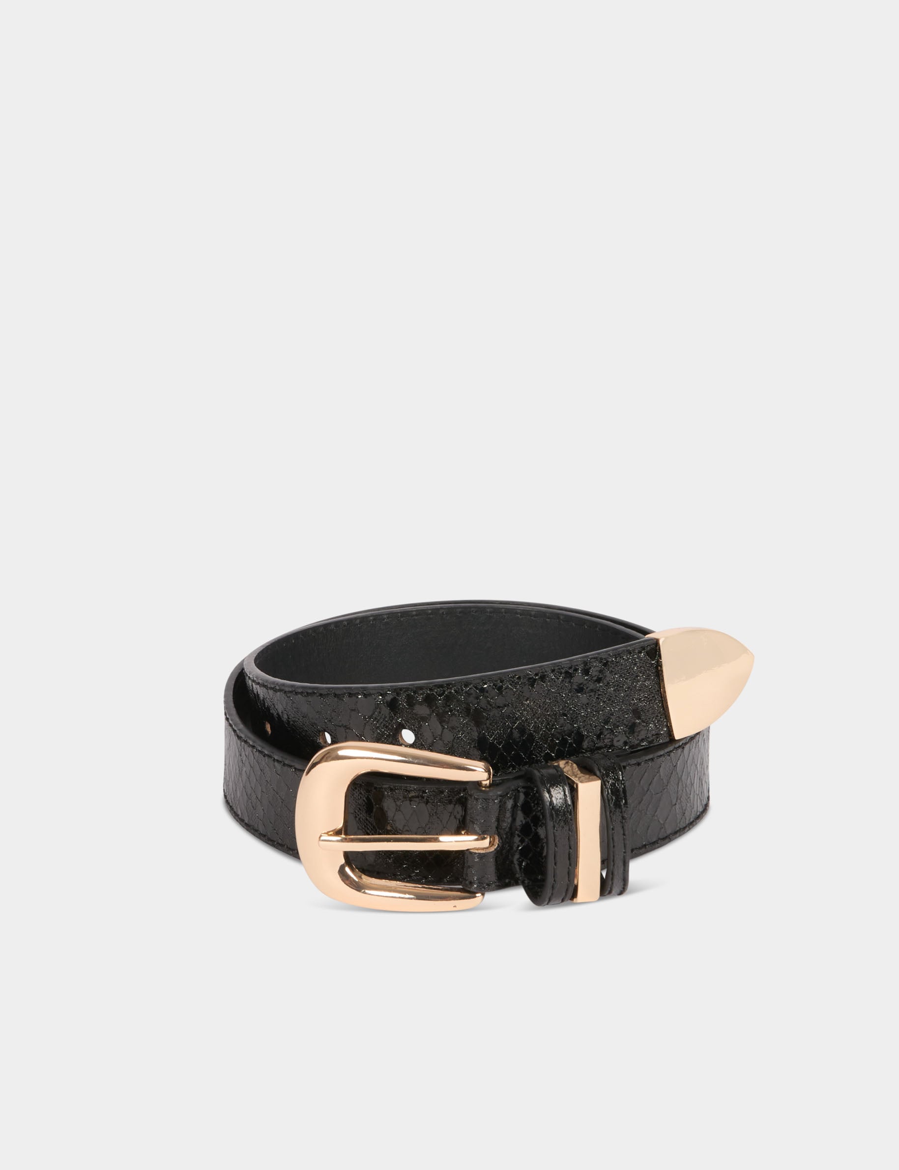 G&uuml;rtel mit Animal-Optik schwarz damen
