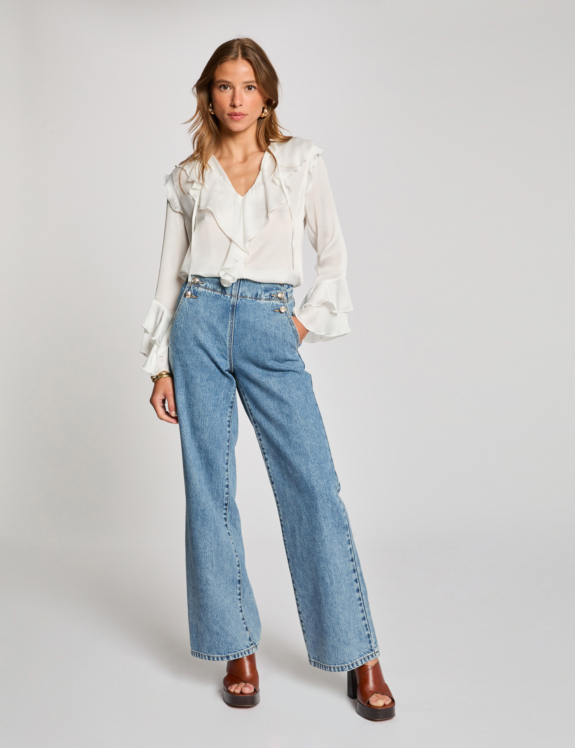 blouse manches longues blanc femme Blouse manches longues blanc femme