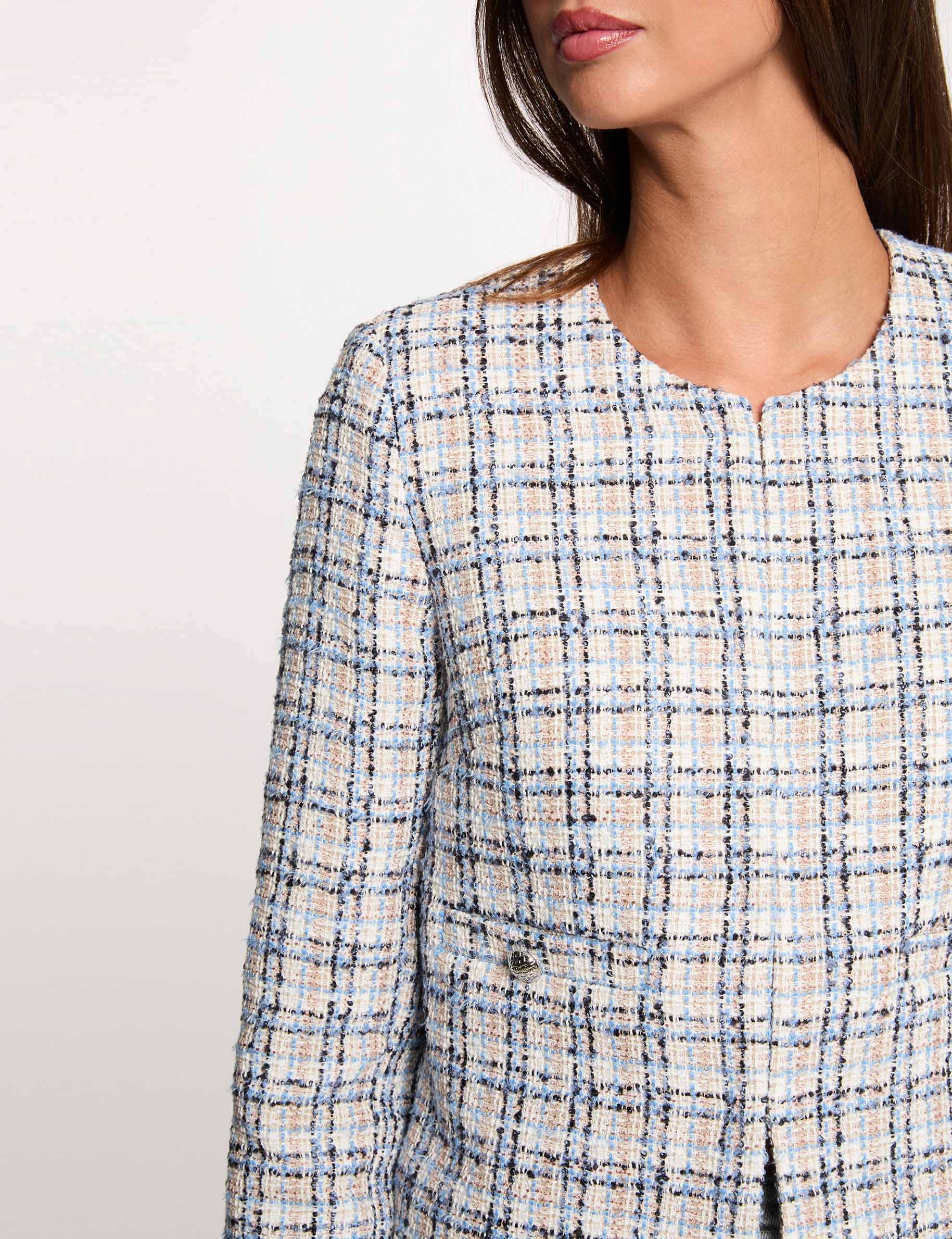 Taillierte Tweedjacke mehrfarbig damen