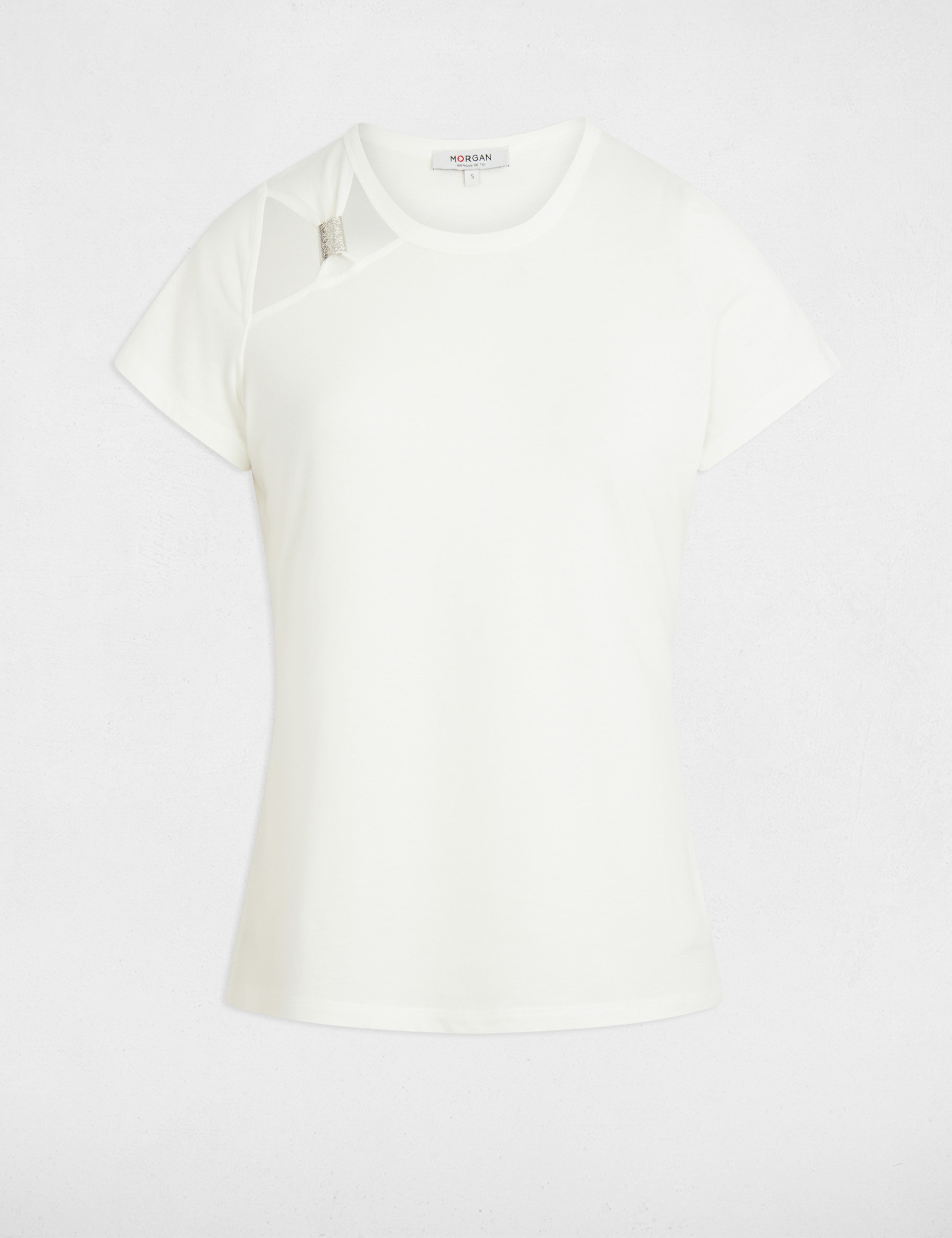 t shirt manches courtes blanc femme T-shirt manches courtes blanc femme