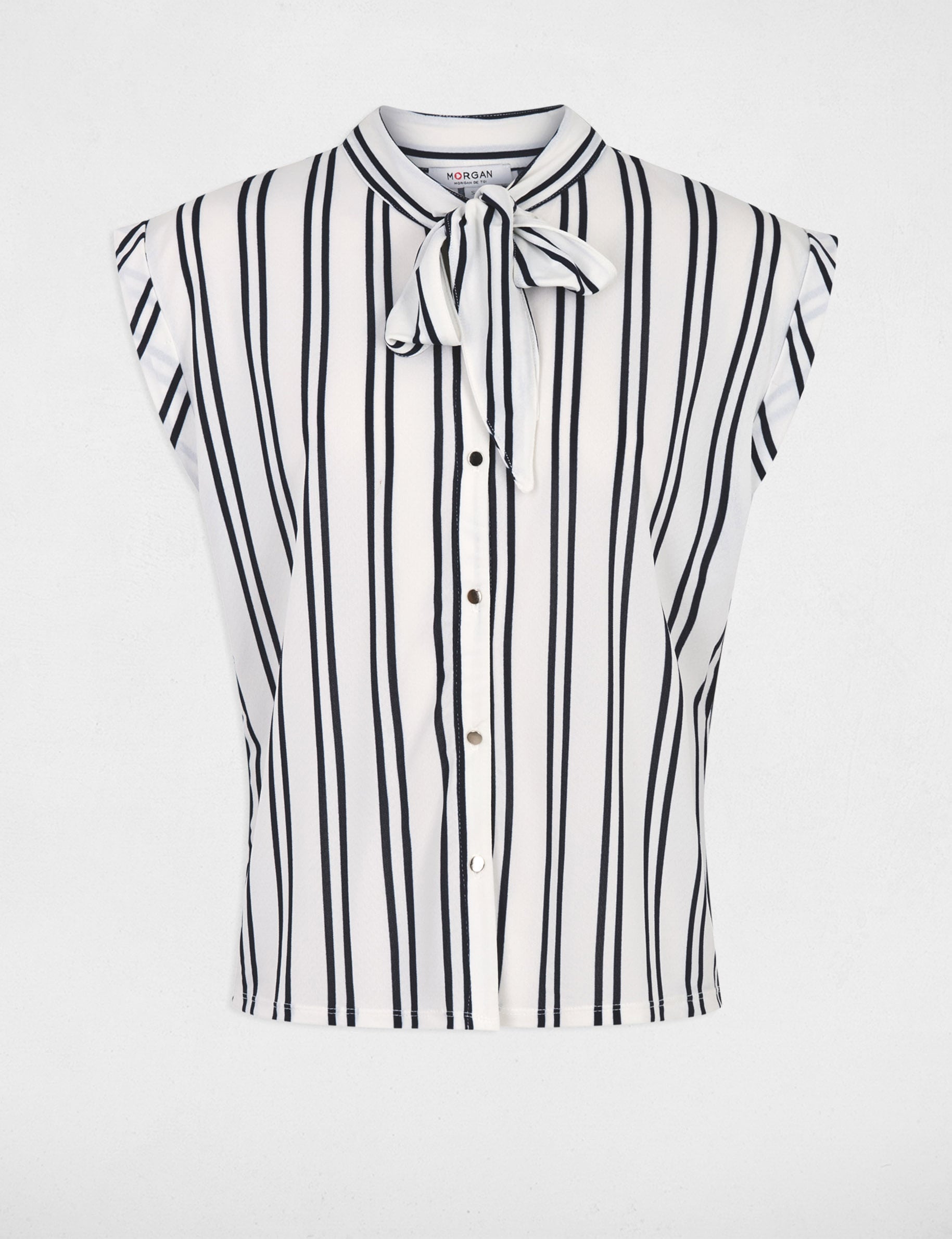 Bluse mit Lavalli&egrave;re-Kragen weiss damen